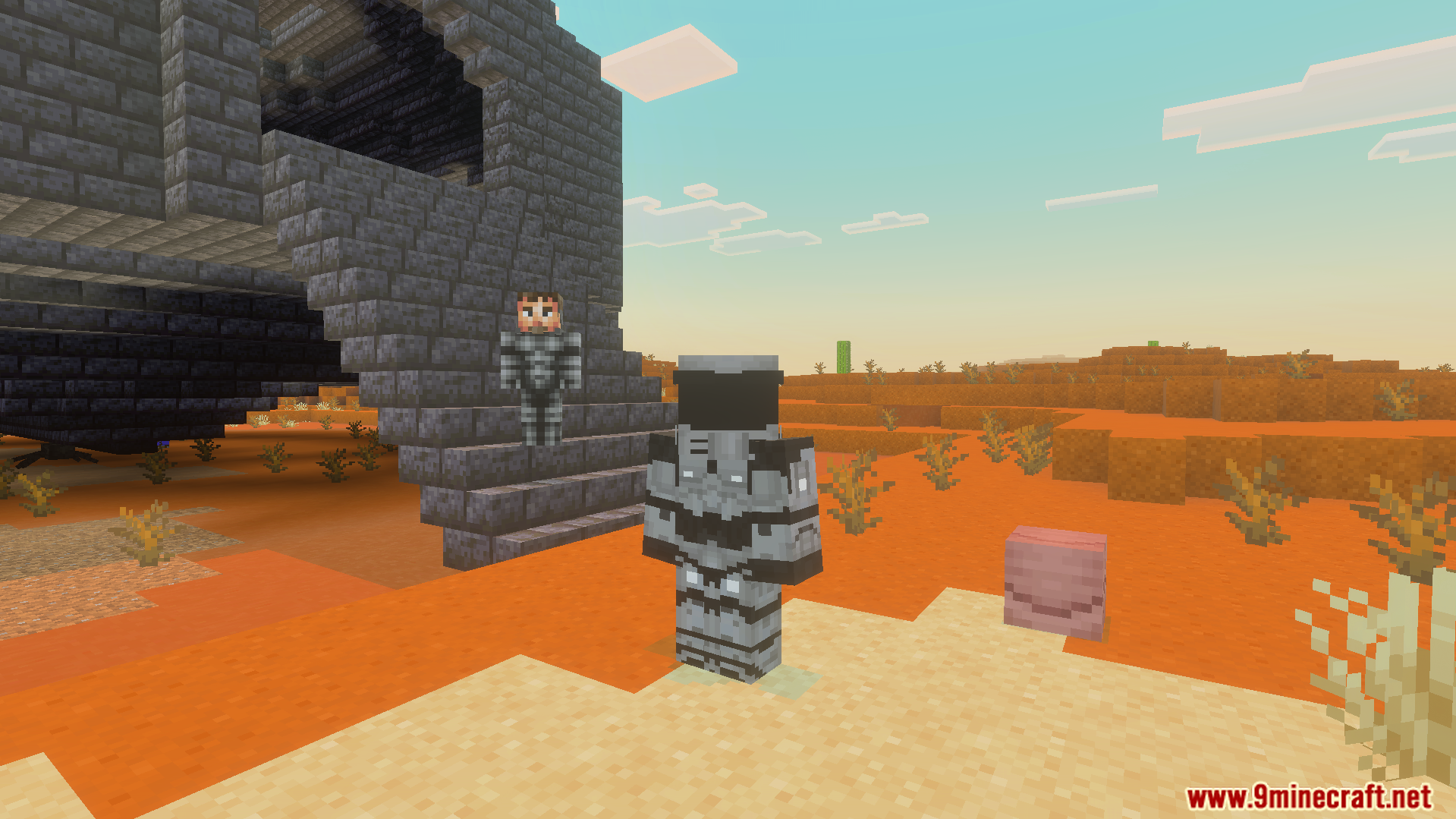 Avras Heroes Superman Addon Screenshot 9 Two players wearing suits from Avras Heroes Superman Addon near a crashed pod