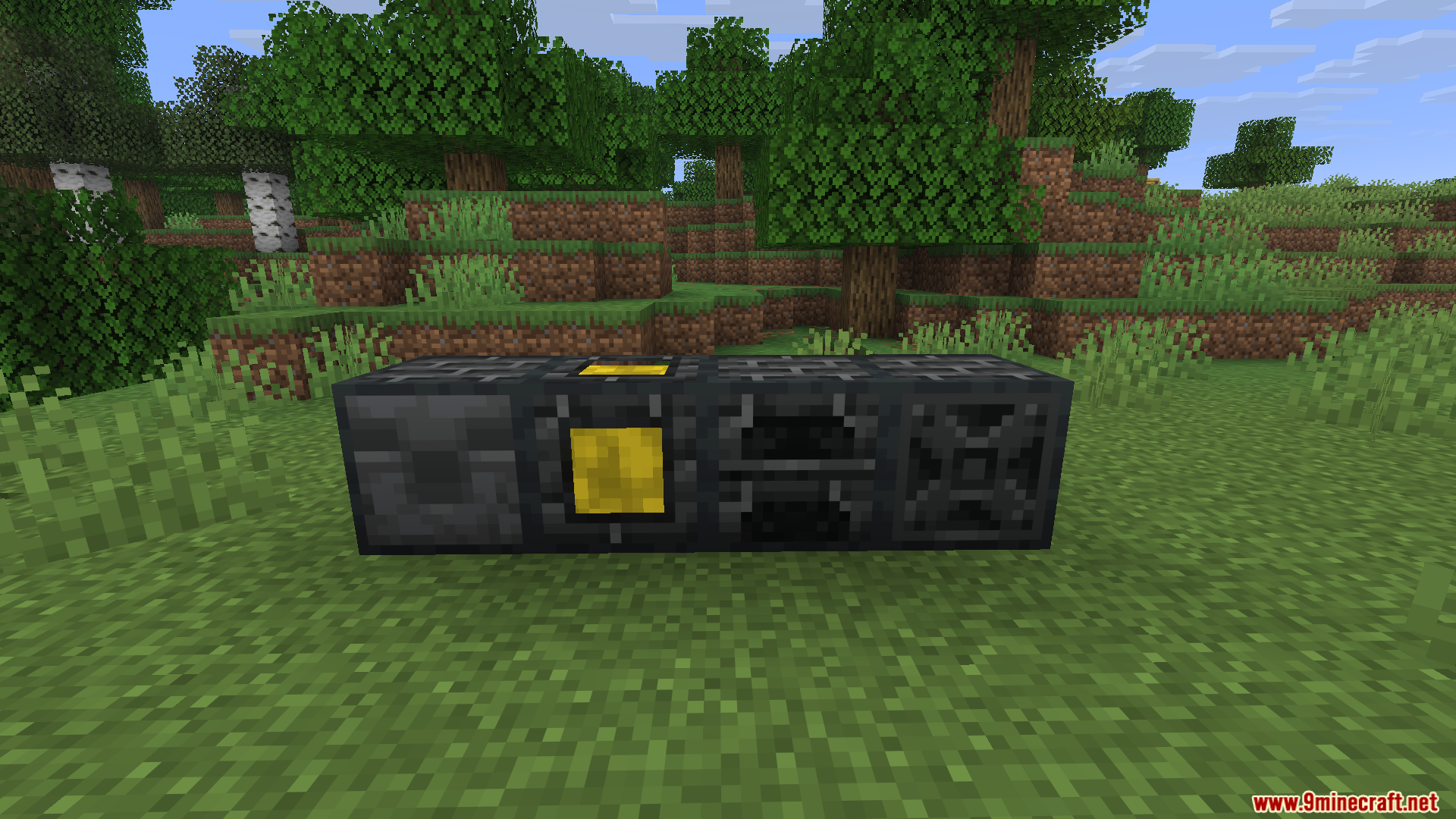 A row of custom processing blocks from the BBL Casting mod