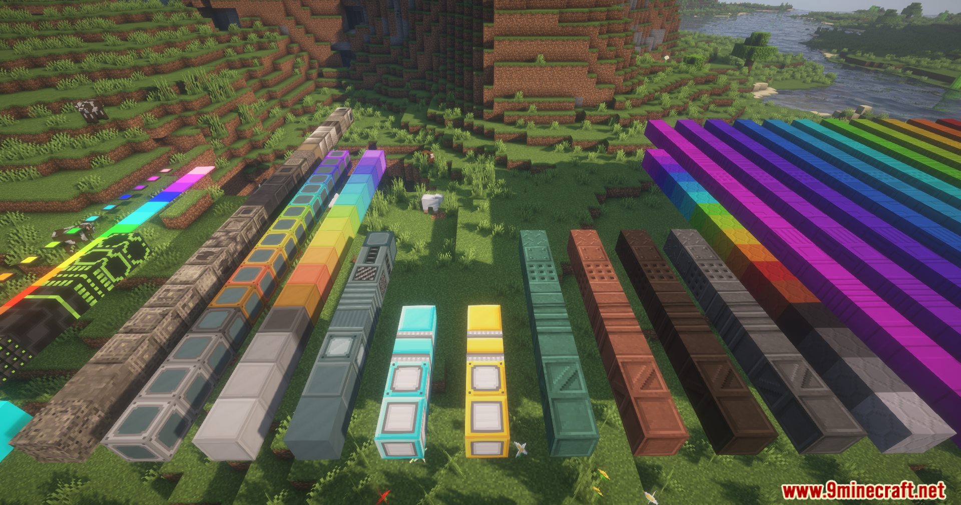 Better Blockz Mod Screenshot 14 A variety of industrial and neon blocks from the Better Blockz mod