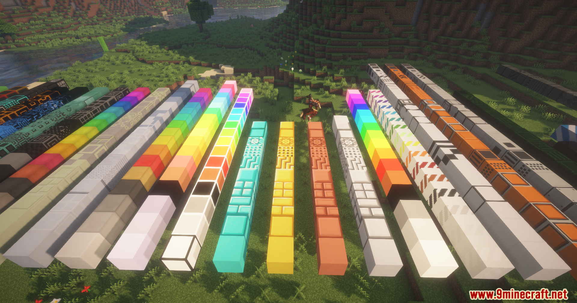 Better Blockz Mod Screenshot 7 Better Blockz Mod showcasing a wide variety of colorful and patterned building blocks