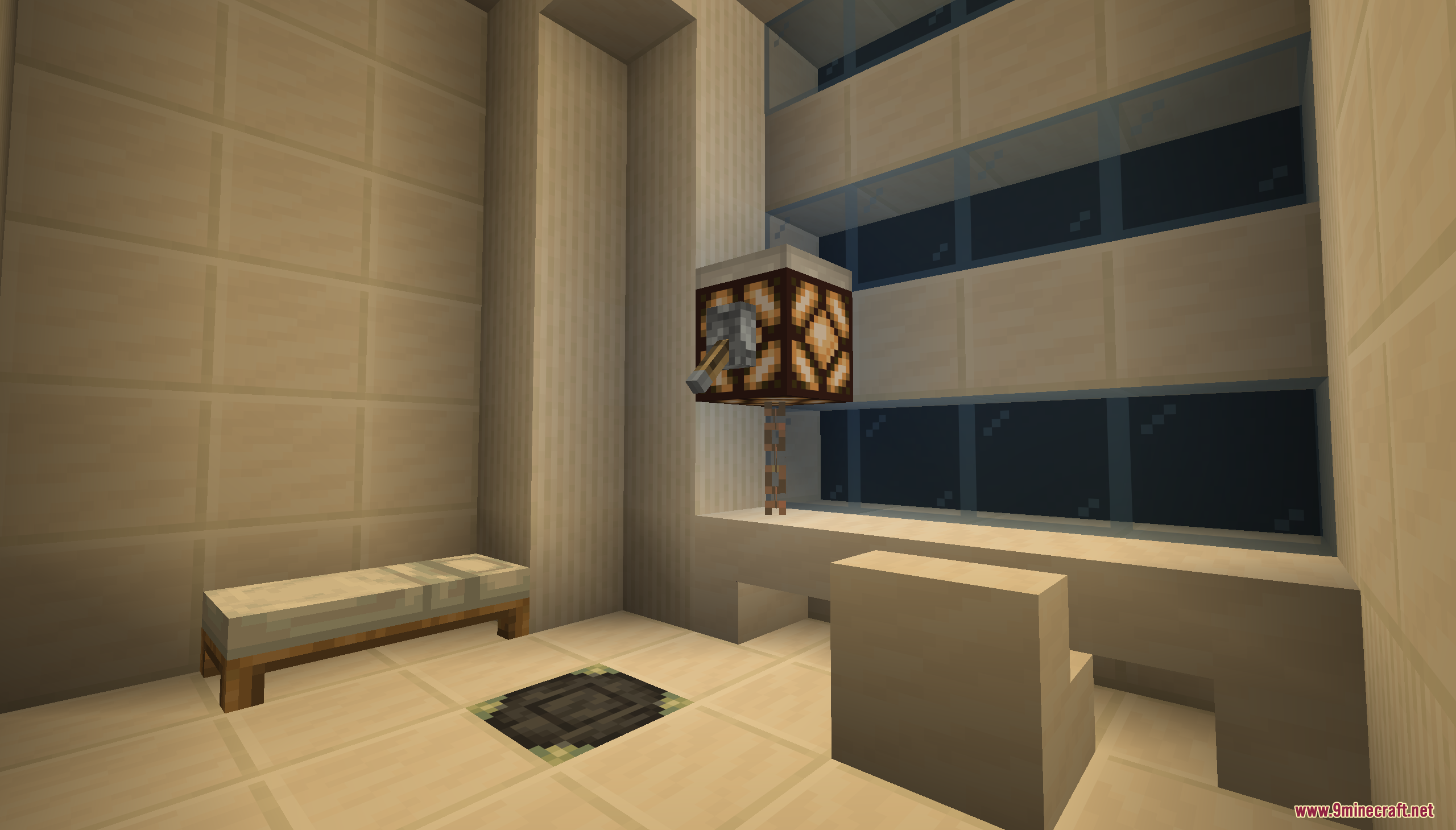 Beyond the Exosphere Map Screenshot 1 A futuristic bedroom featuring a bed and desk in Beyond the Exosphere