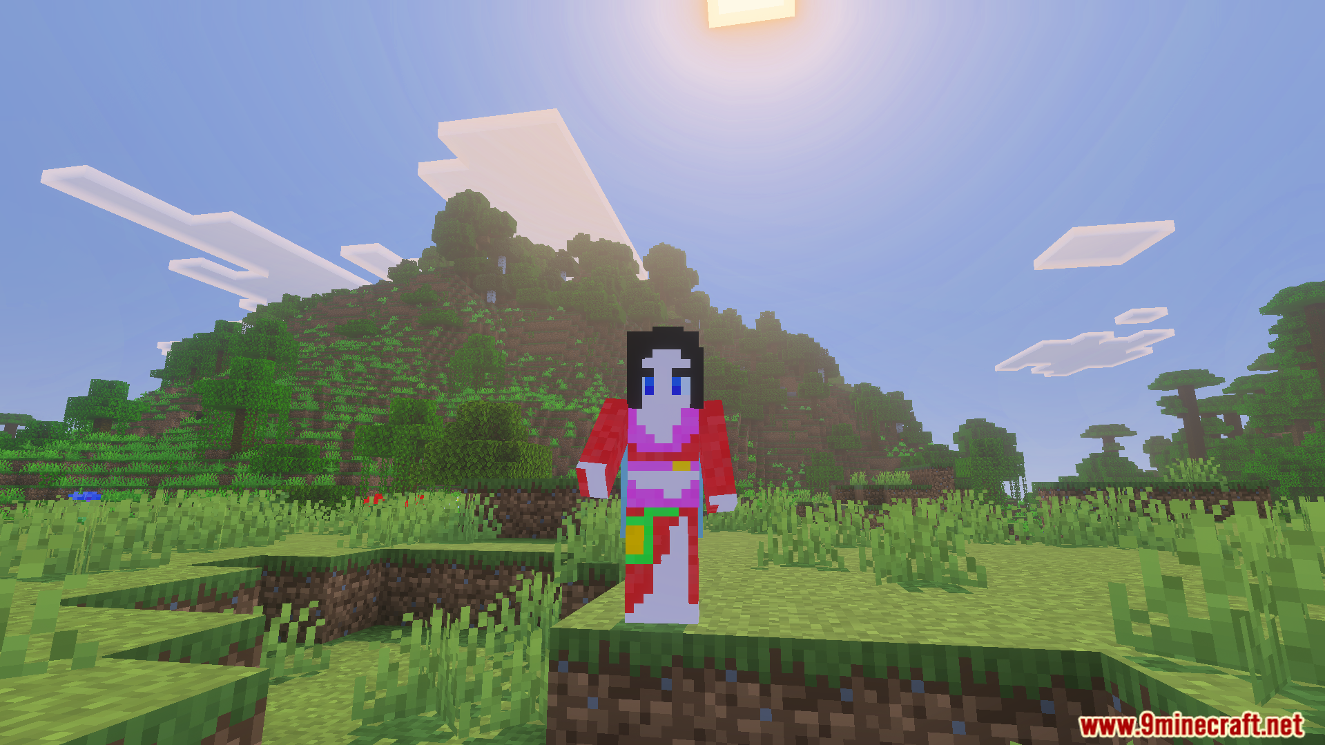 BluePrints One Piece Skin Pack Screenshot 3 BluePrints One Piece Skin Pack featuring a female character skin in the sun