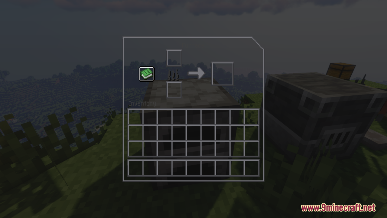 A transparent and minimalist inventory user interface from the Bluxy Crystal pack