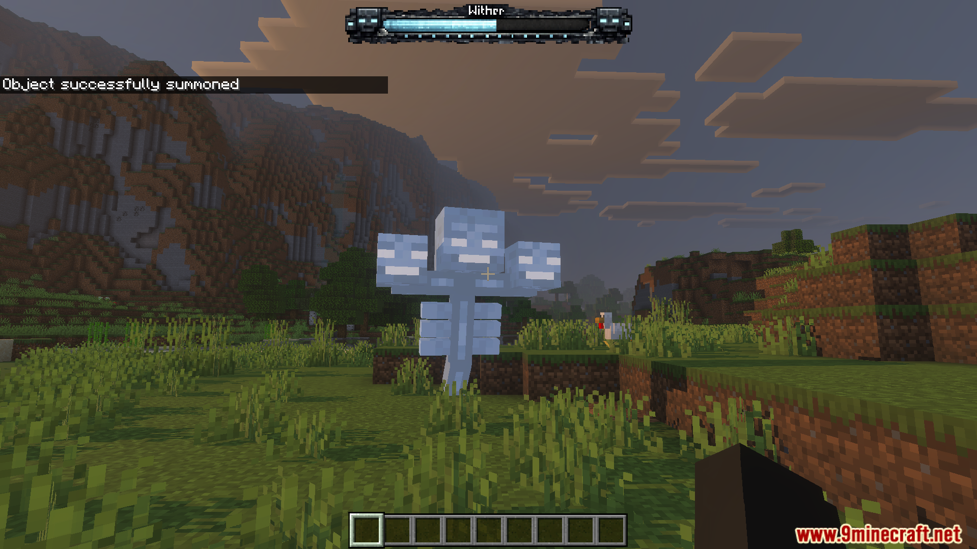 Boss Bars Plus Texture Pack adds a teal health bar for summoned Wither