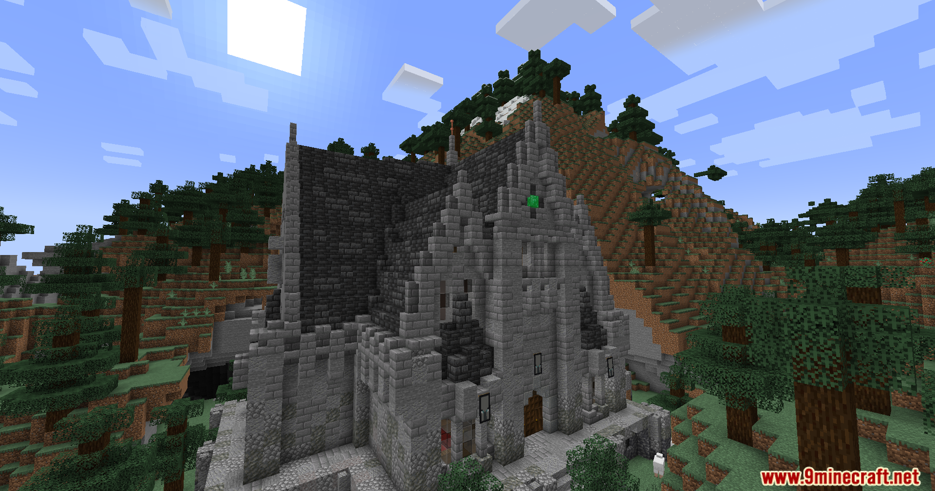 Large stone gothic building from the Box of Structures Goety Mod