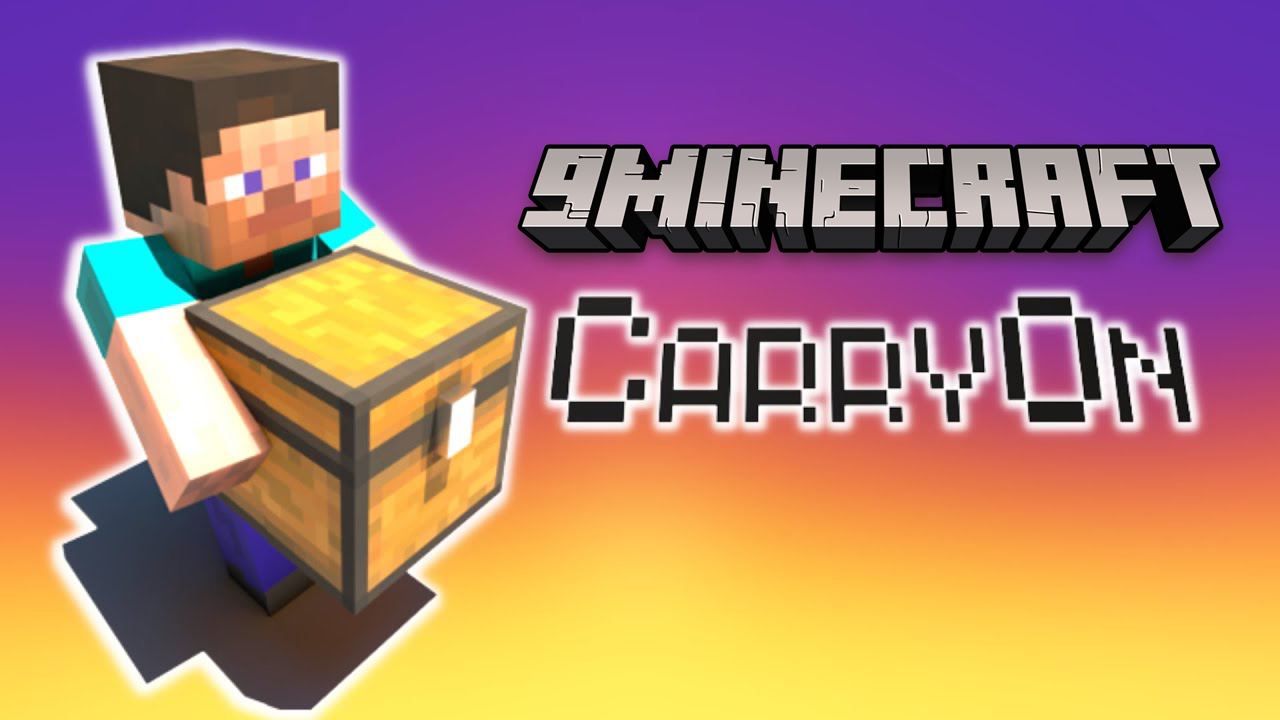 Carry On 9minecraft Mod lets you pick up and carry chests, furnaces, and mobs by hand