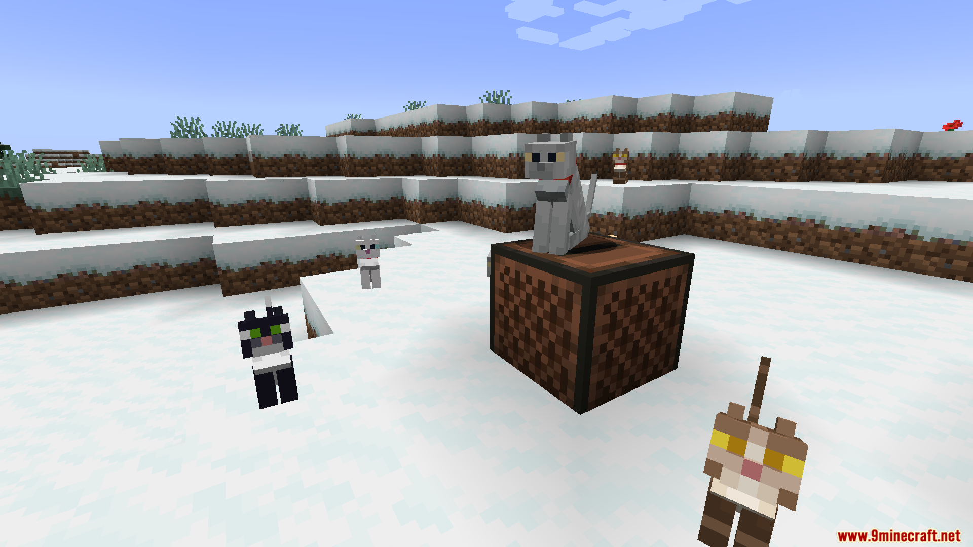 Cat Jam Mod Screenshot 3 Cats dancing to music with the Cat Jam Mod in the snow