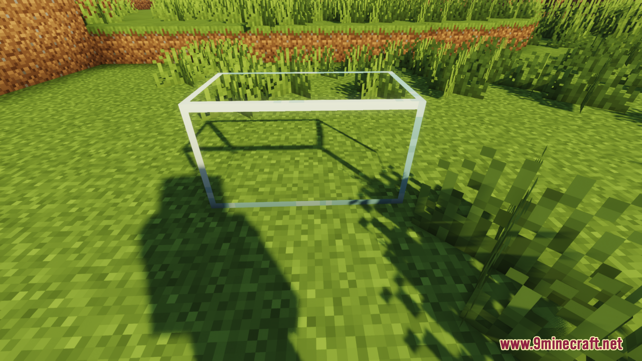 A clear glass block with no streaks placed on the green grass