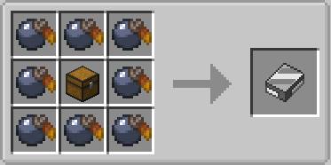 Crafting recipe for a black sticker case using dark stickers and a chest