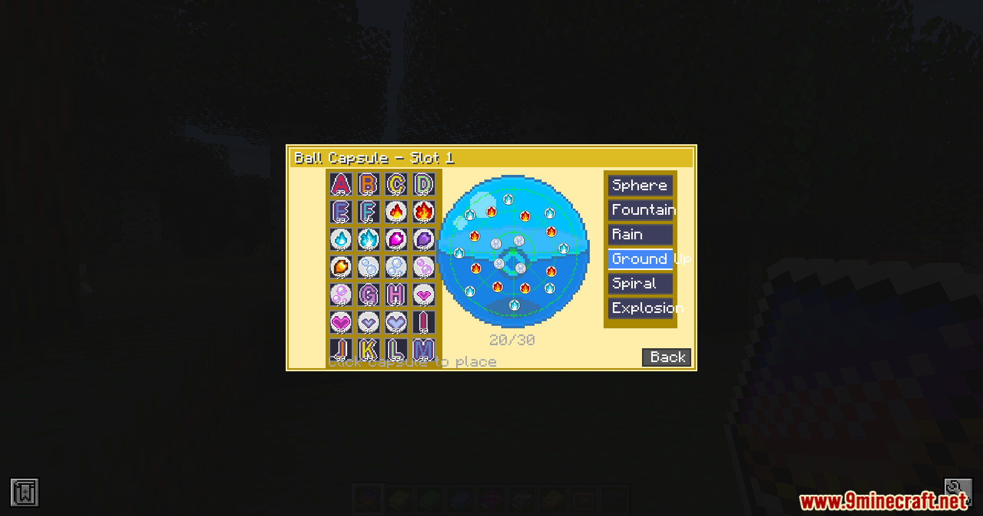 Adding various particle effects and stickers to a custom Poké Ball capsule