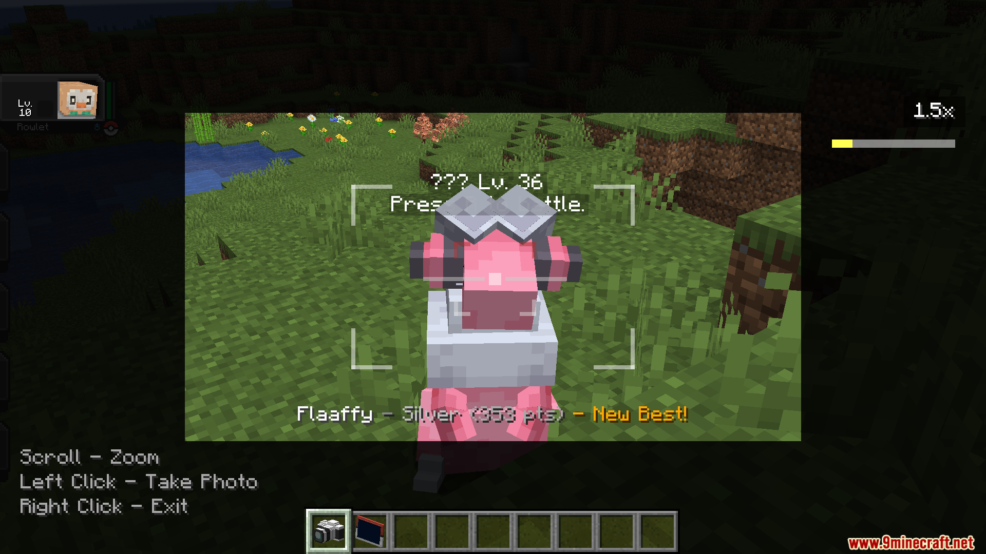 A detailed photo of a Flaaffy showing a silver rank score