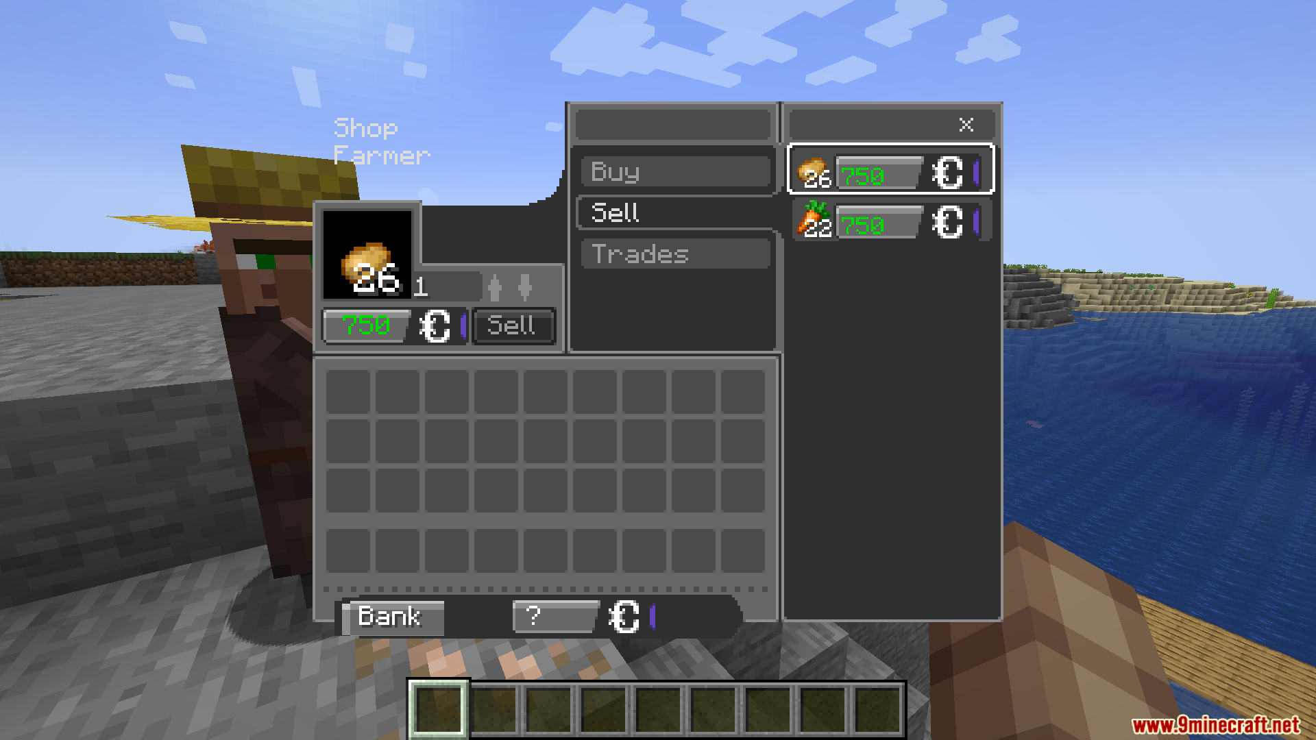 Cobblemon Villager Overhaul Mod Screenshot 3 The Cobblemon Villager Overhaul Mod shop menu showing item prices in CobbleDollars