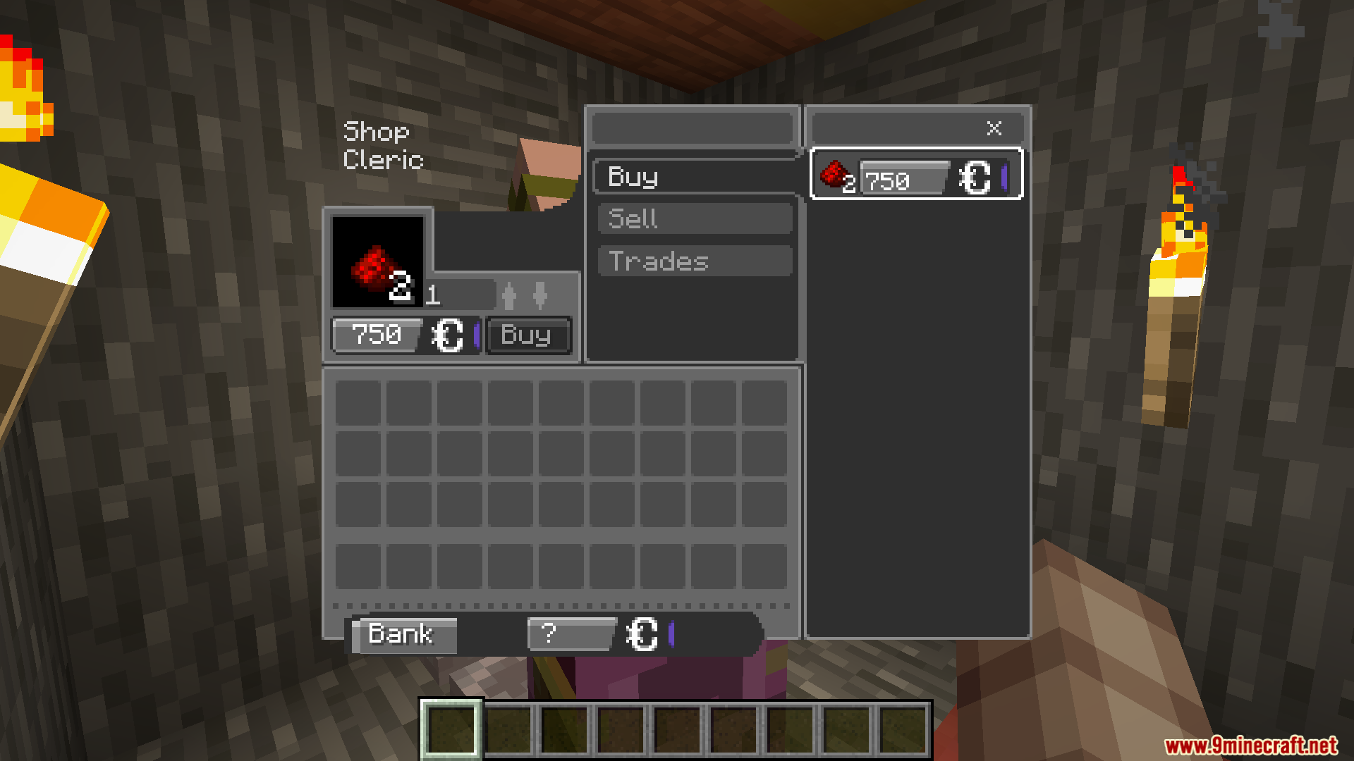 Cobblemon Villager Overhaul Mod Screenshot 9 A custom shop menu interface for trading items with villagers using CobbleDollars currency