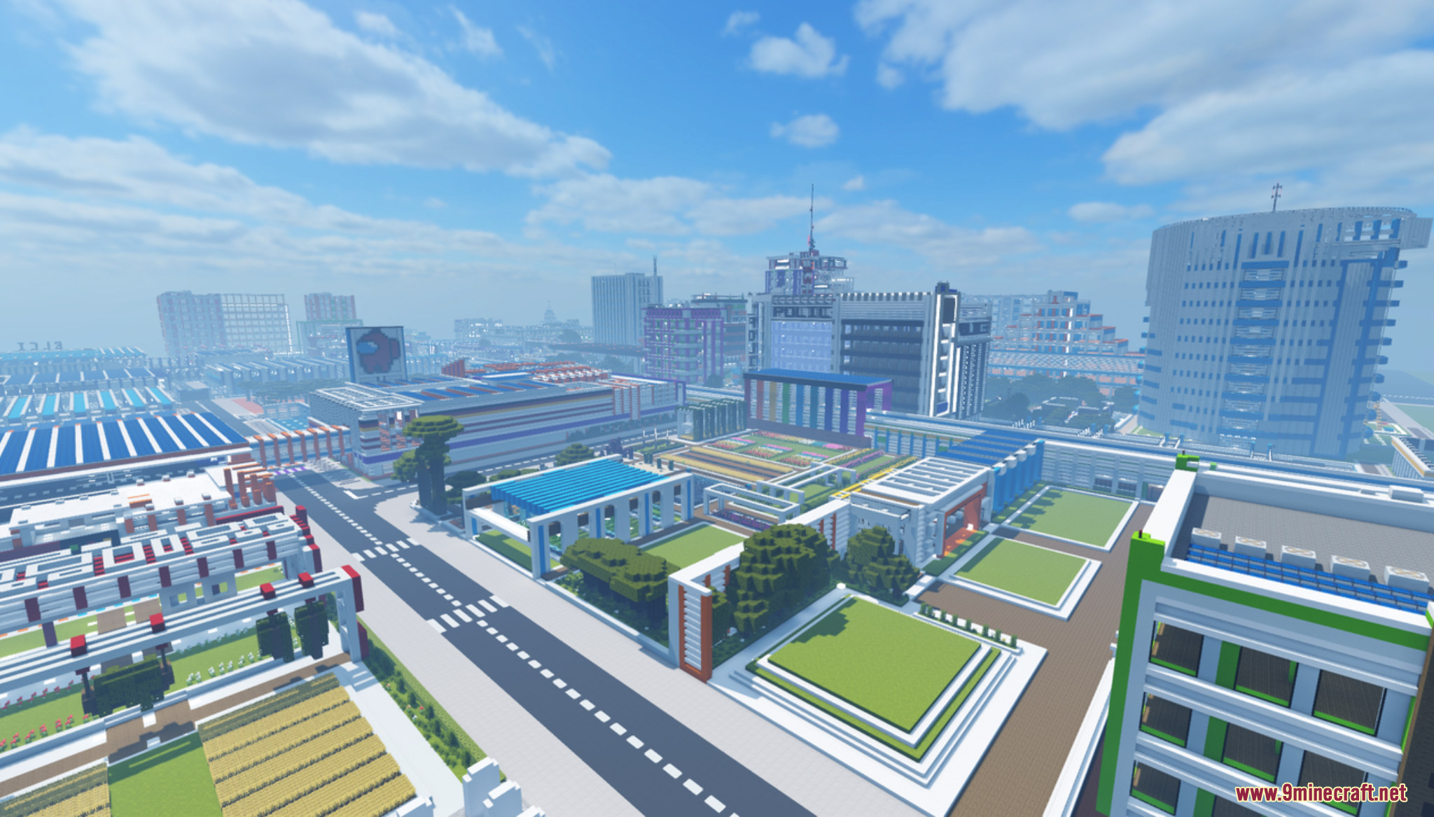 Colorville the City Map Screenshot 1 Aerial view of the vibrant urban landscape in Colorville The City Map