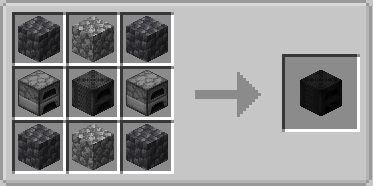 Crafting recipe for a furnace factory using cobblestone and standard furnaces