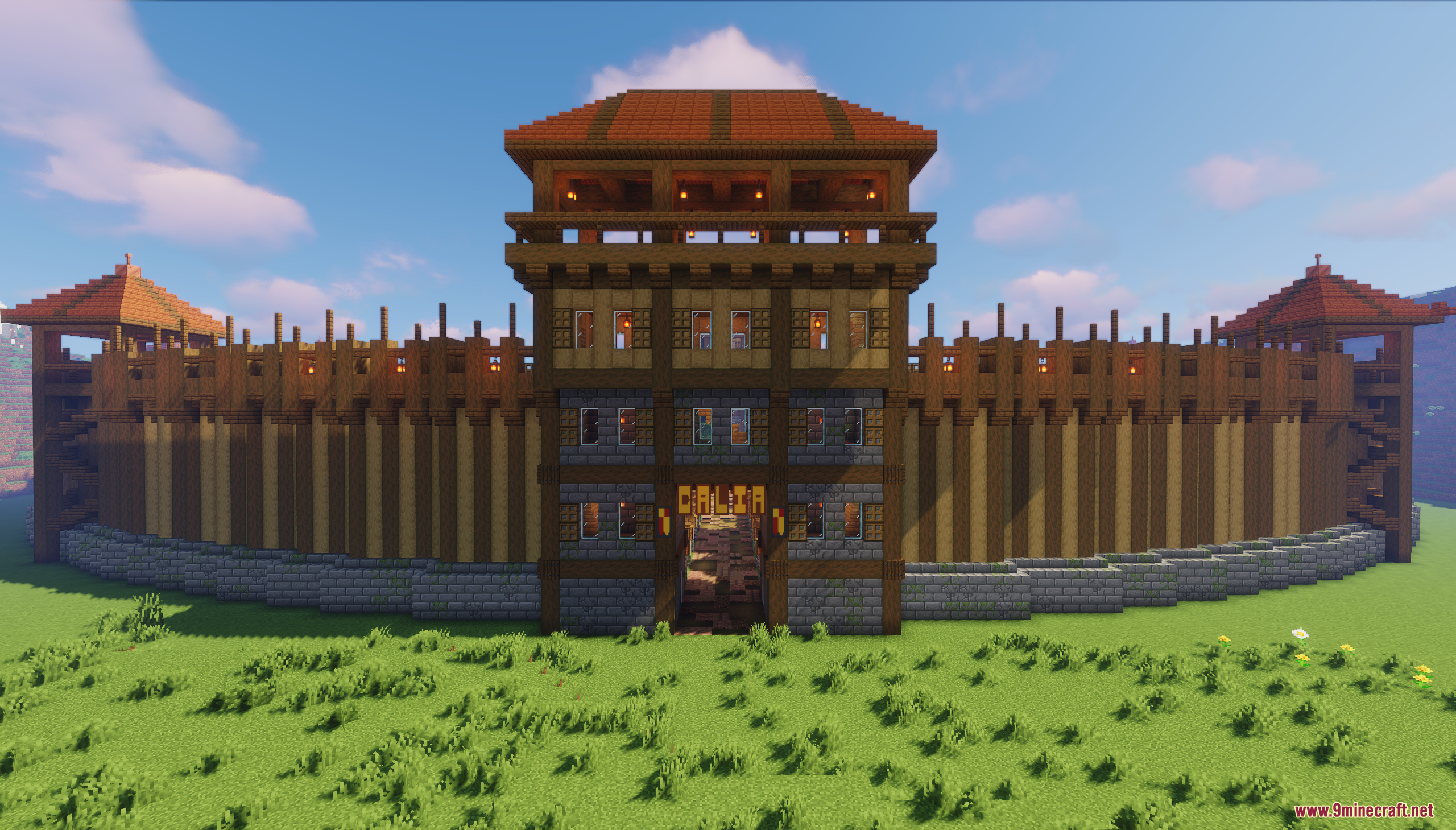 Dalia Map Screenshot 8 A large wooden gatehouse with the name Dalia written on the front