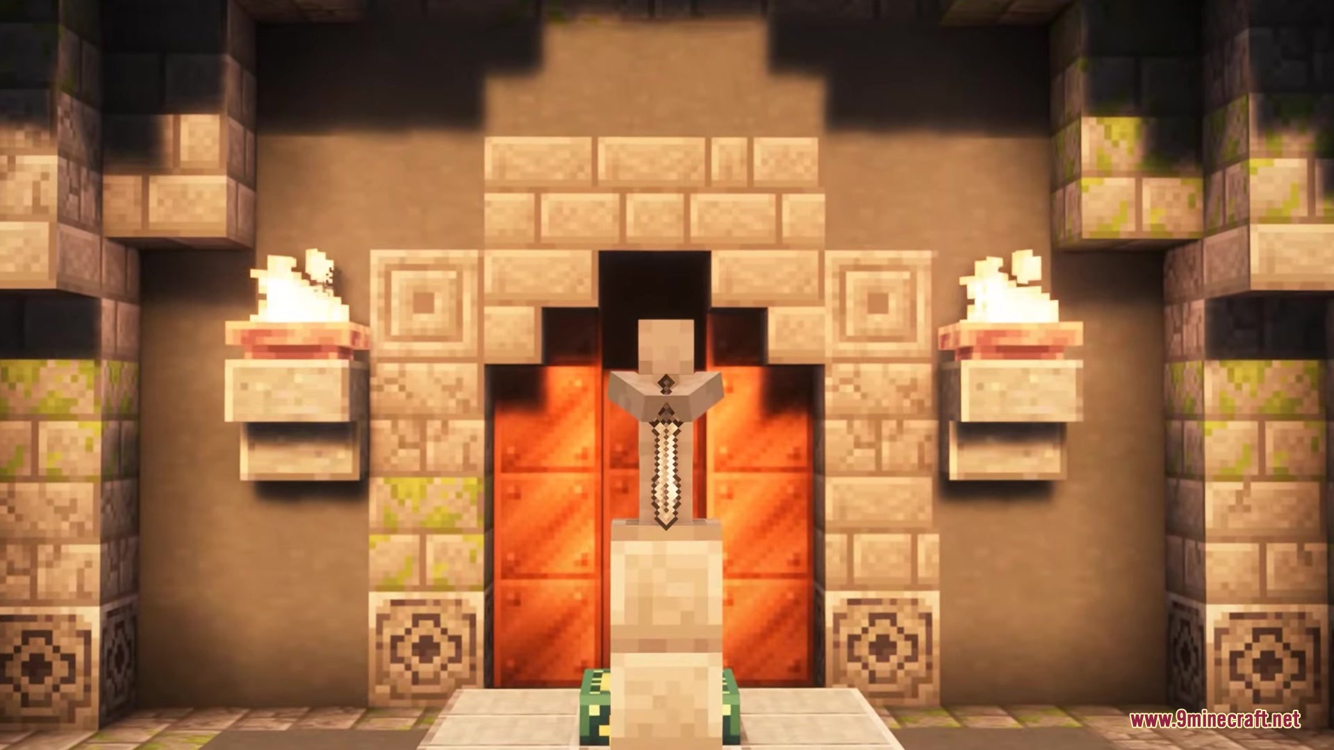 Dark Fantasy Nordic Tombs Mod Screenshot 14 A legendary sword displayed on a stone altar inside a dark tomb