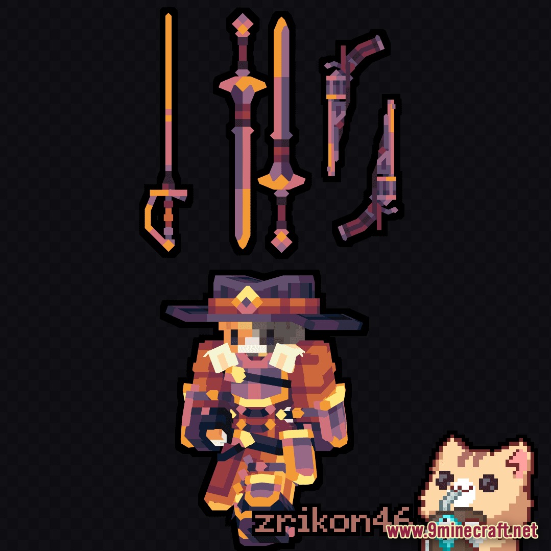 Duelist Armor & Weapon Pack Model screenshot 1