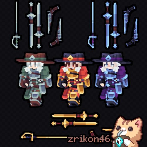 Duelist Armor & Weapon Pack Model