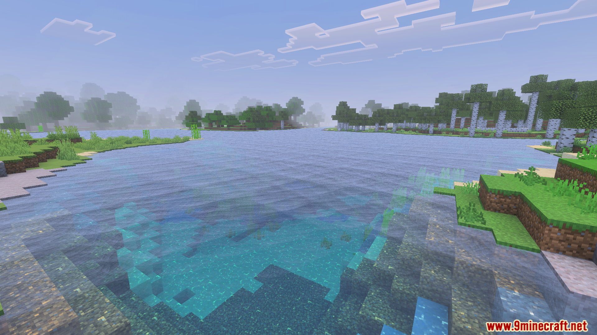 Dynamic Water Texture Pack adds realistic movements and beautiful blue colors to water