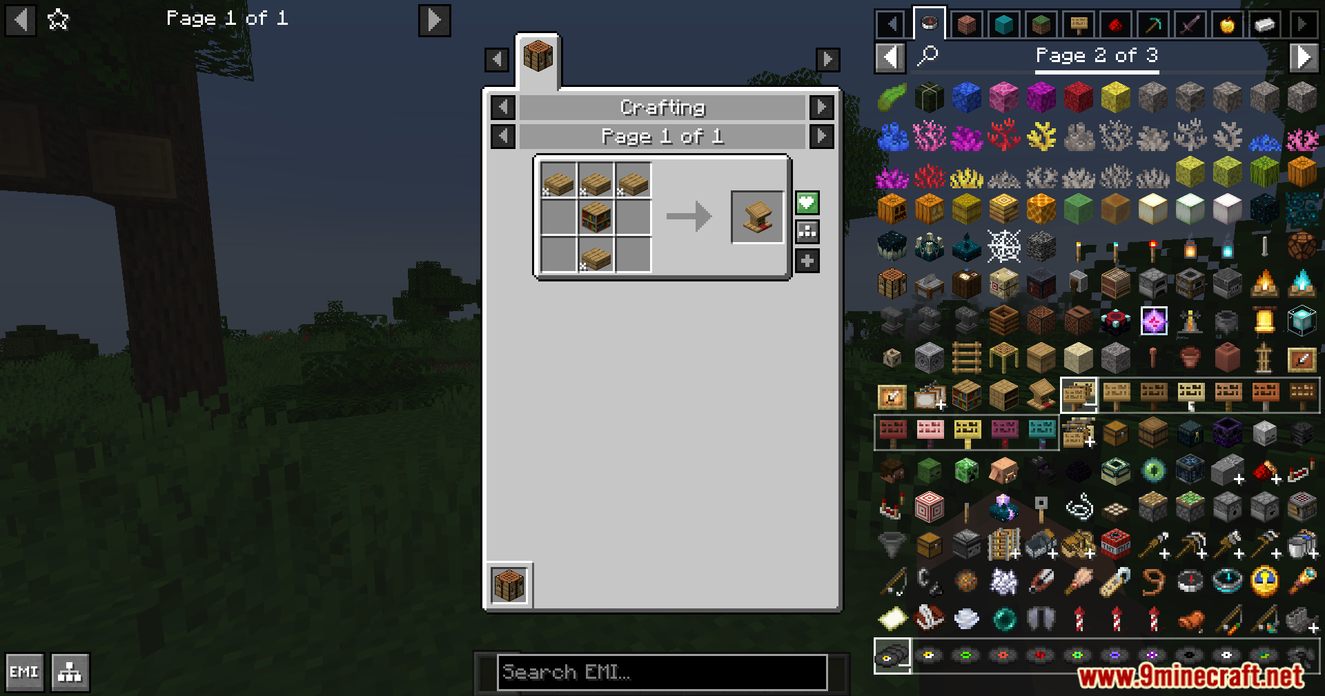 EMI Plus Plus Forked Mod Screenshot 8 Hovering over grouped axe items in the custom item list sidebar