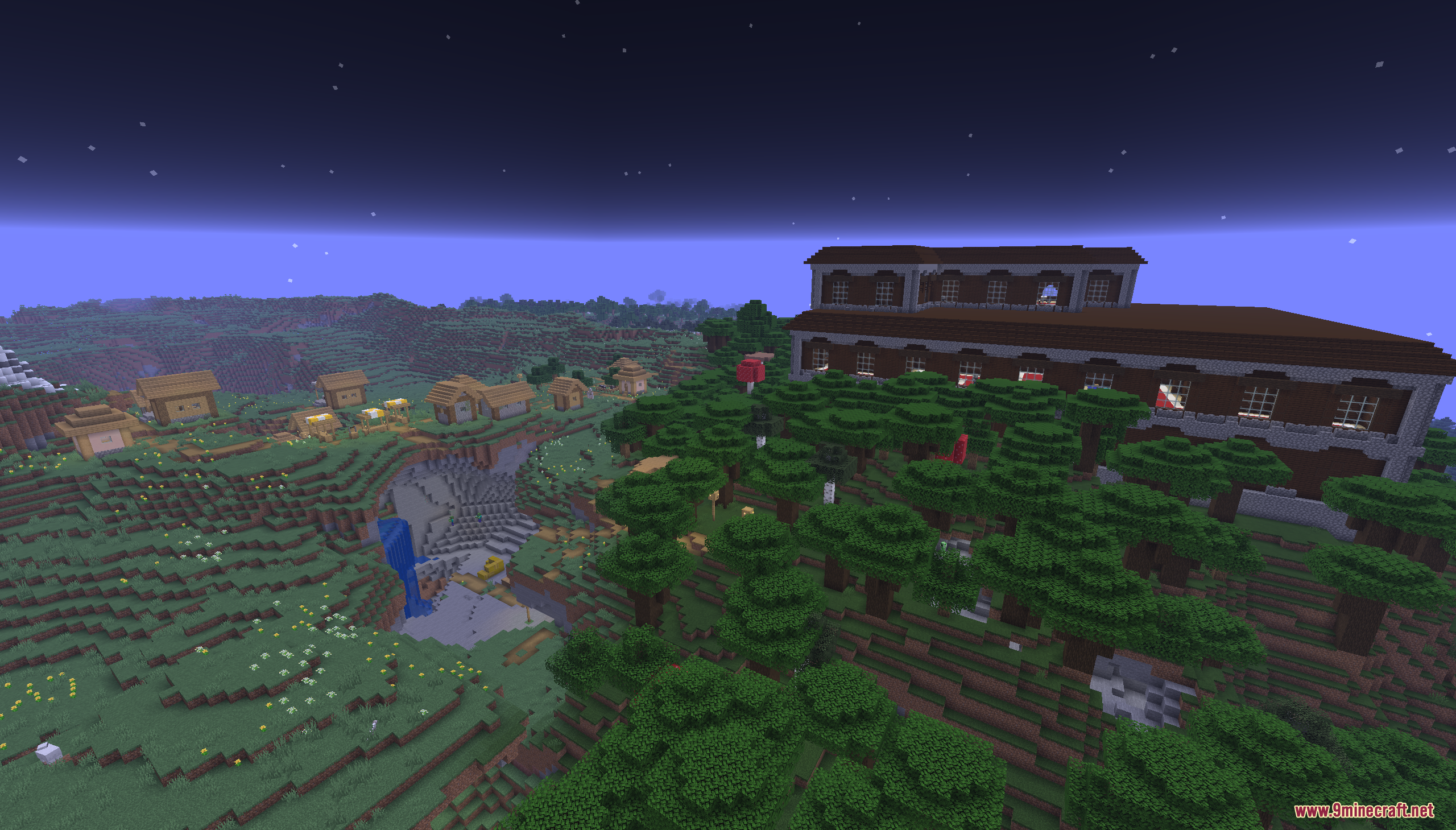 Easy Speed Run Map Screenshot 9 A woodland mansion and village generated near each other in a dark forest
