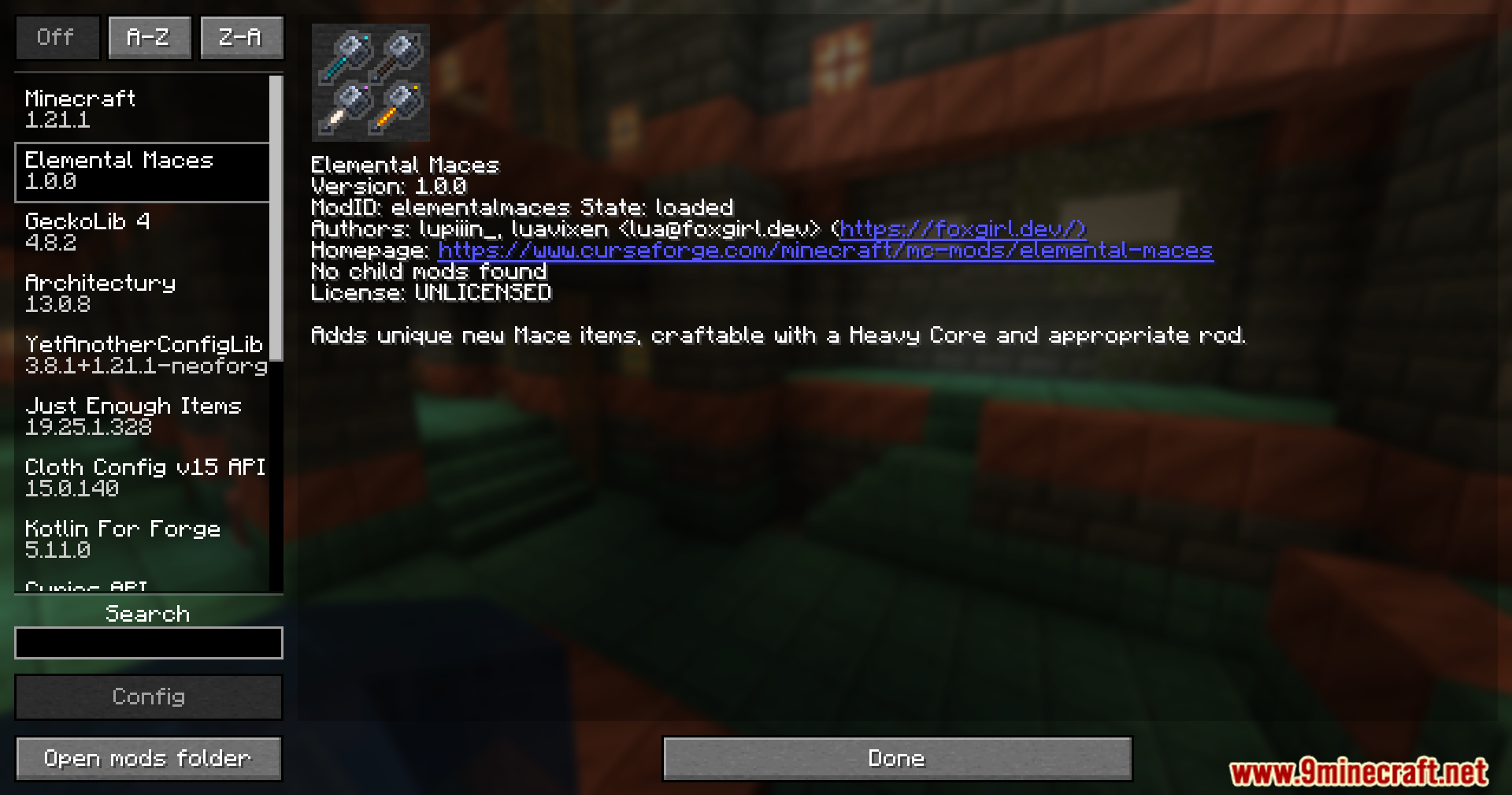 Elemental Maces Mod Screenshot 1 Elemental Maces Mod Screenshot 1