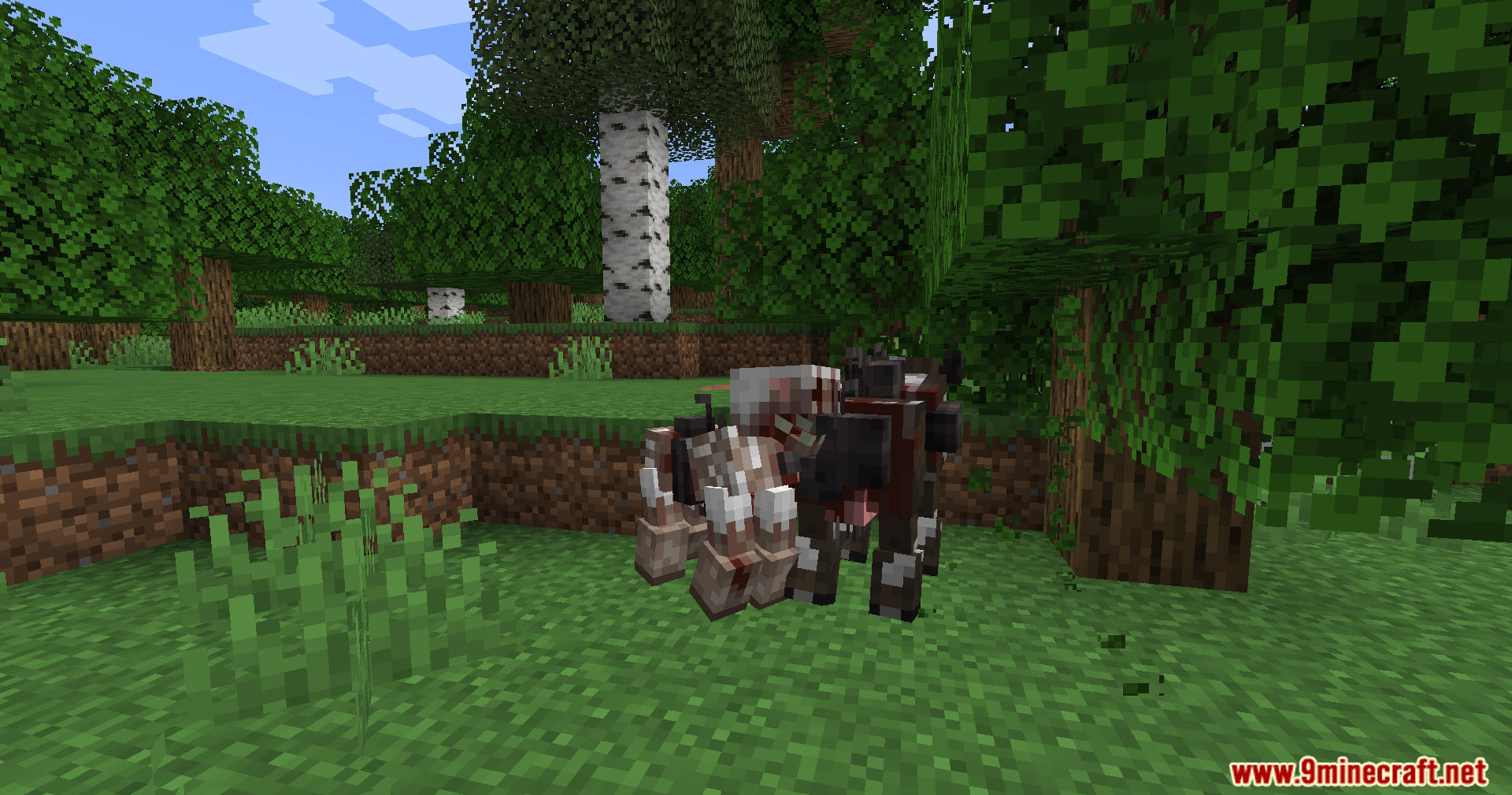 End-Parasitize and Convert All Mod Screenshot 10 A cow infected by a magical parasite stands in a green forest