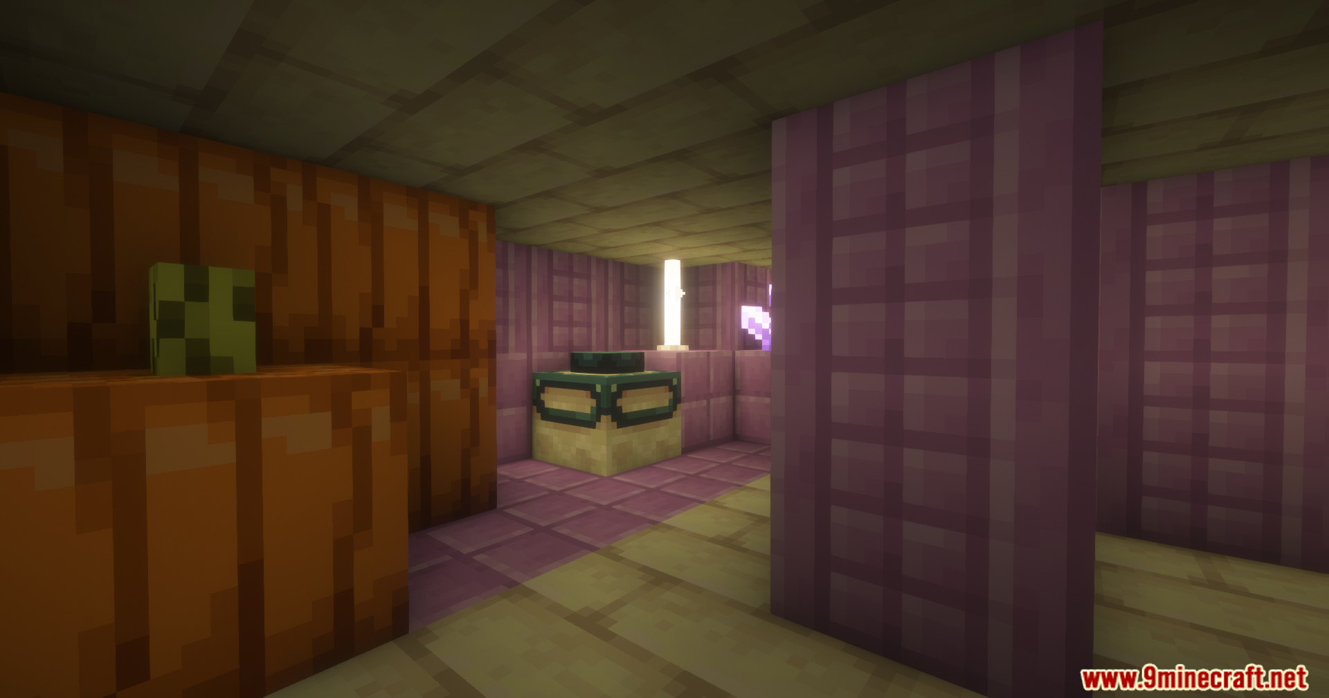 End Villager Trader Mod Screenshot 7 The Shulkerblock Workstation is located inside a room with purpur and end stone