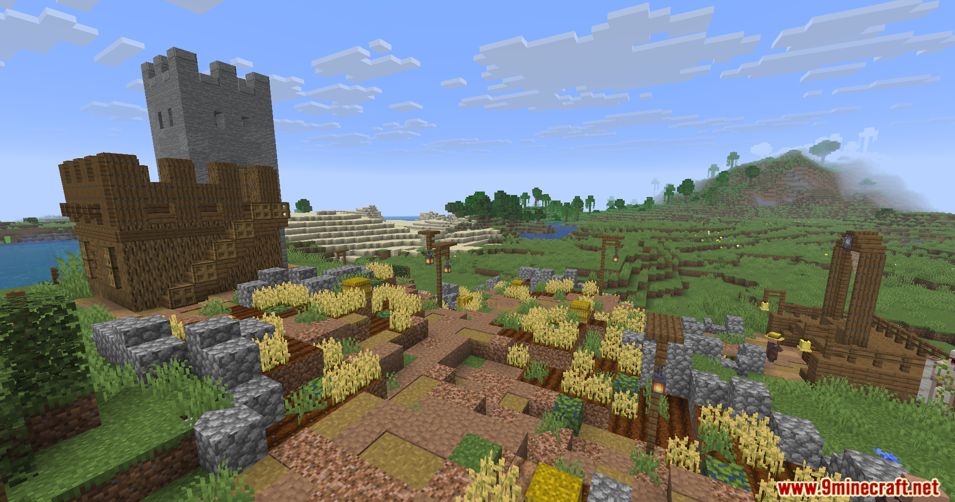Epic Structures Villages Mod Screenshot 16 Epic Structures Villages Mod transforms a standard settlement into a large medieval town