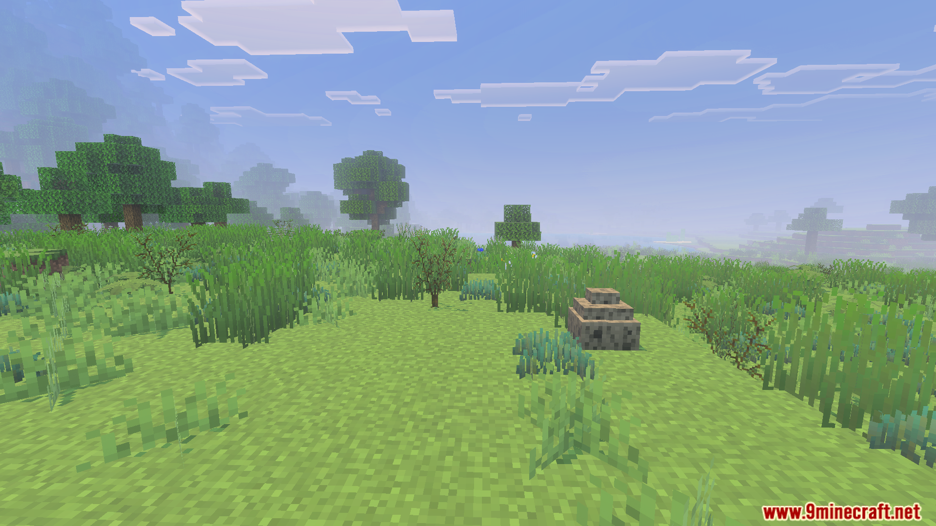 Expancion Of Nature Addon adds decorative plants and a stone pot to biomes