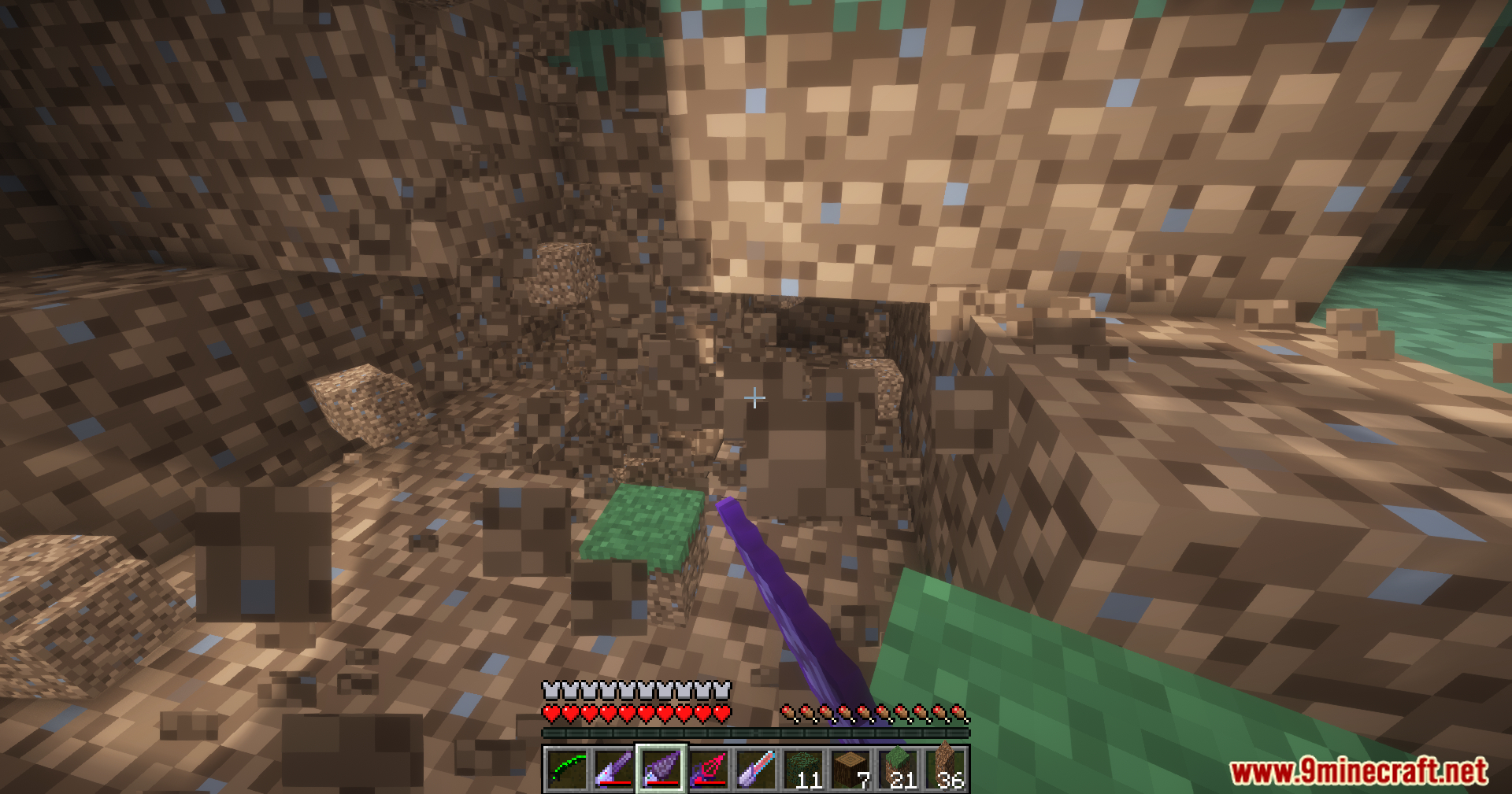 Extended Industrialization Mod Screenshot 16 Using a purple electric drill to quickly mine through dirt and gravel