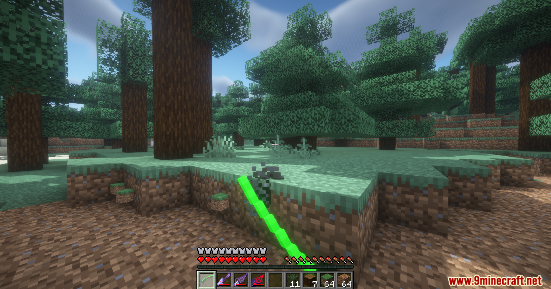 Extended Industrialization Mod Screenshot 19 Player using the Ultimate Laser Drill from Extended Industrialization Mod to mine blocks