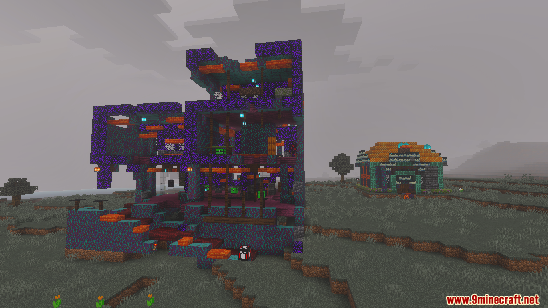 From the Darkness Modpack Addon Screenshot 9 Haunted ruins and structures within the From The Darkness Modpack Addon world