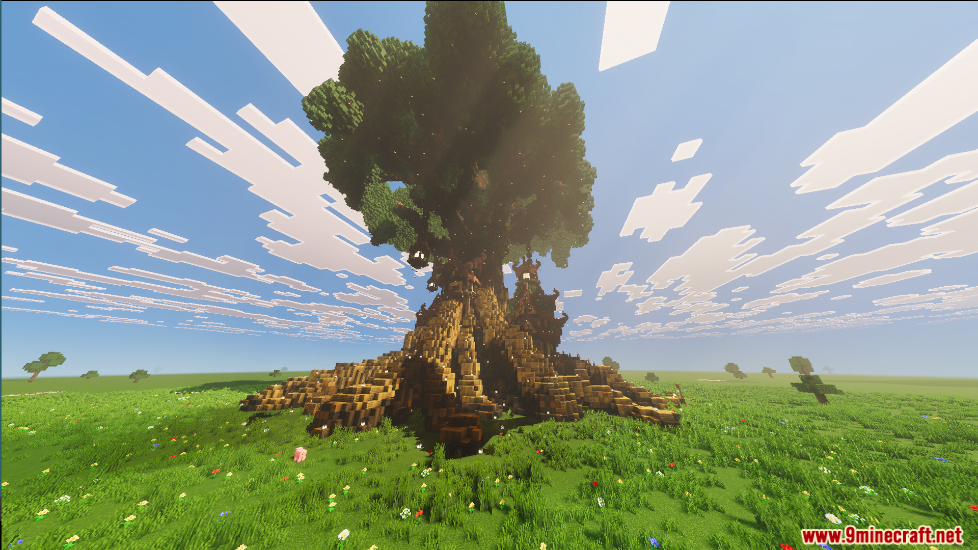 God Tree House Map Screenshot 10 The God Tree House Map features a massive fantasy oak tree in flat world