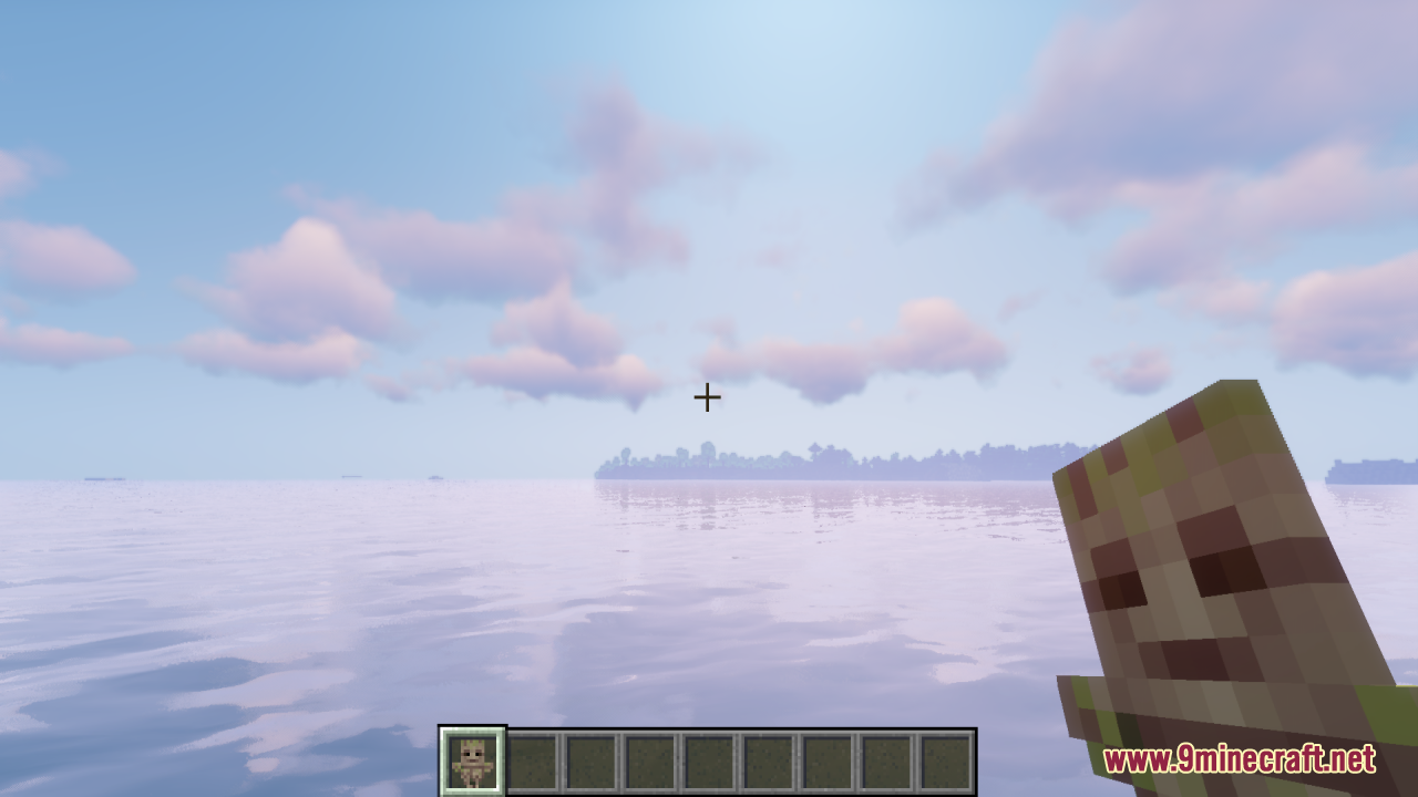 Groot Totem of Undying Resource Pack Screenshot 10 First person view of a player holding a Groot Totem of Undying