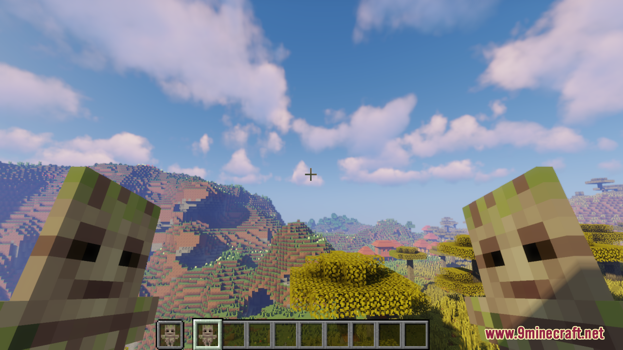 Groot Totem of Undying Resource Pack Screenshot 4 The player holds two Groot Totem of Undying items in their hands