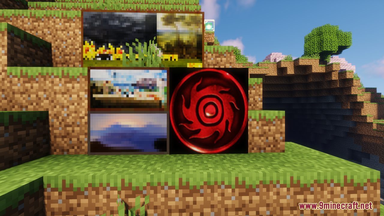 HTTYD Franchise Paintings Resource Pack Screenshot 1 Custom paintings from the HTTYD Franchise Paintings Resource Pack on a wall