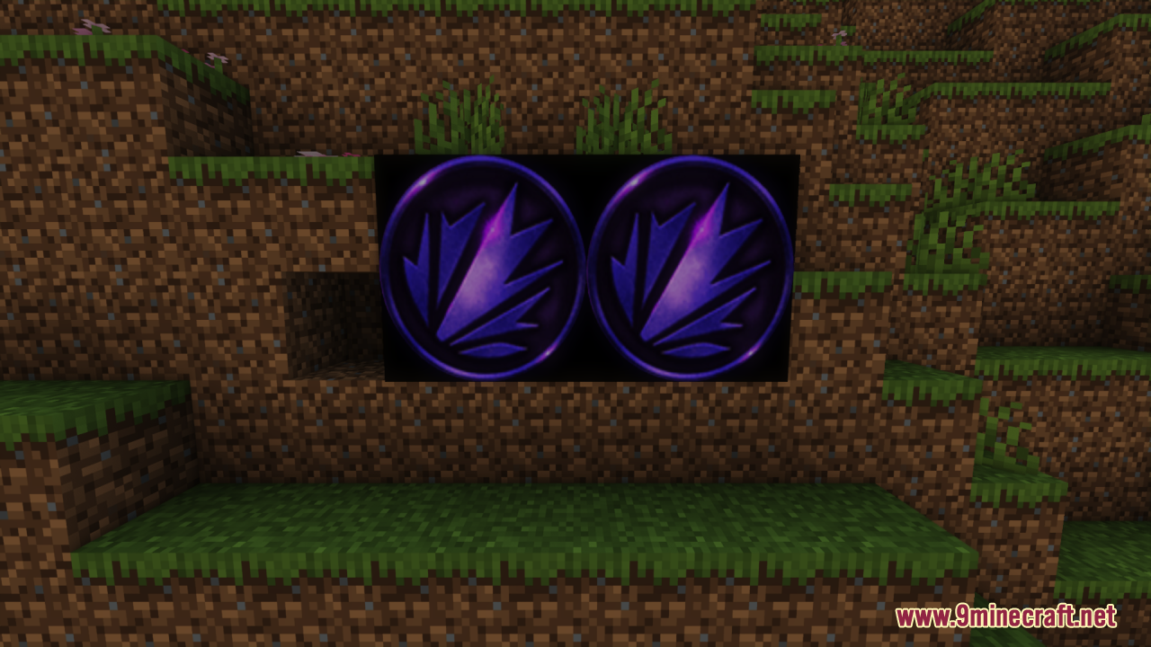 HTTYD Franchise Paintings Resource Pack Screenshot 14 Two identical purple dragon class symbols placed on a grassy dirt wall