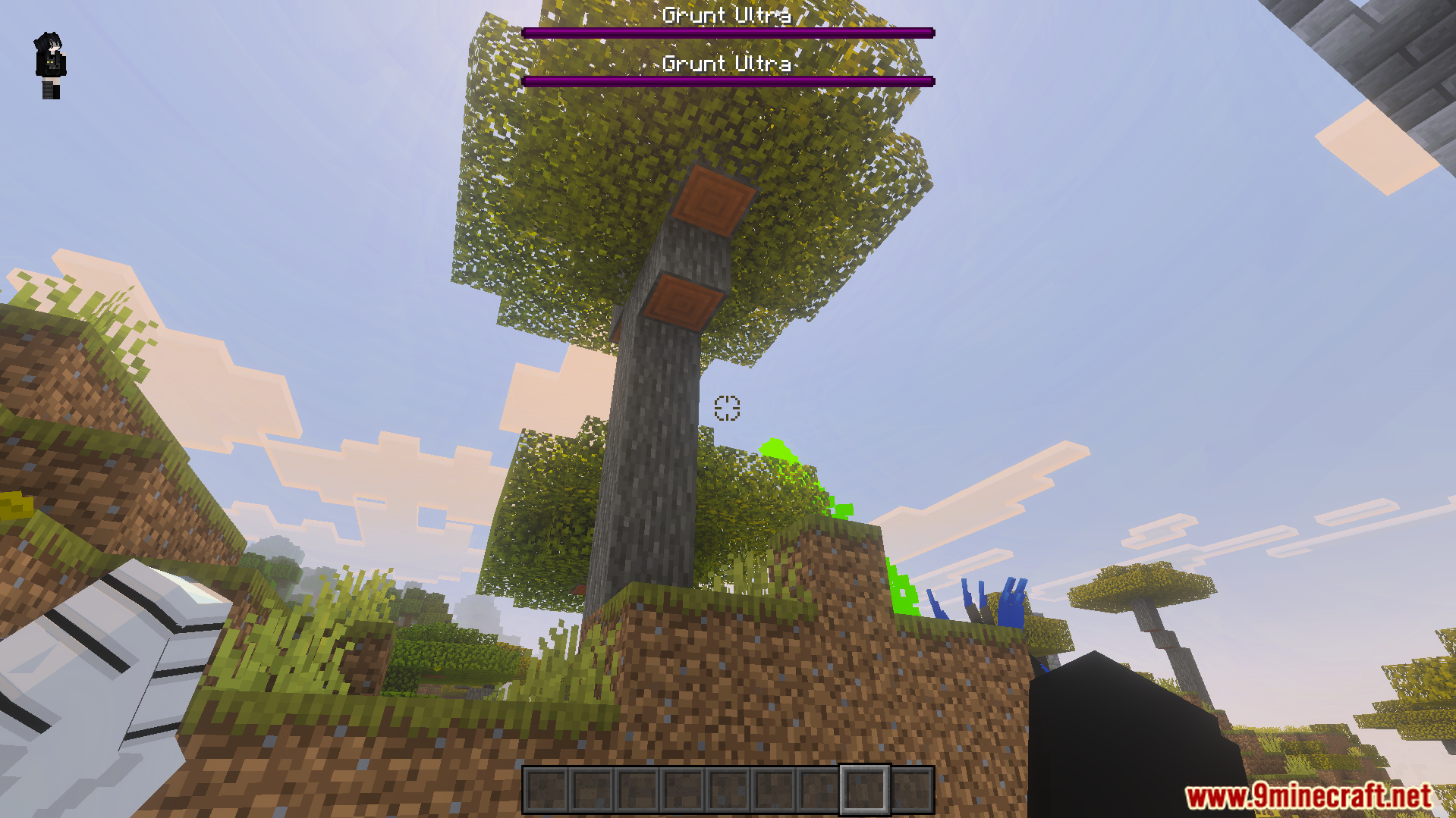 Halo Infinite Wars Addon Screenshot 3 Halo Infinite Wars Addon features Grunt Ultra boss health bars in Minecraft