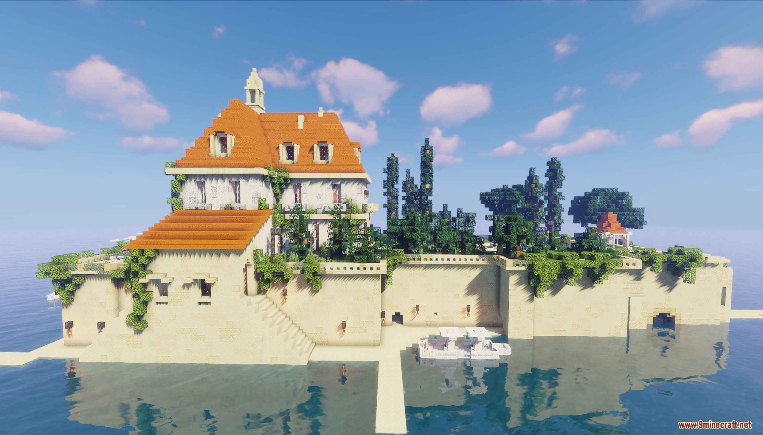 Hotel Adriano Map Screenshot 7 Large Mediterranean villa from the Hotel Adriano Map on an island