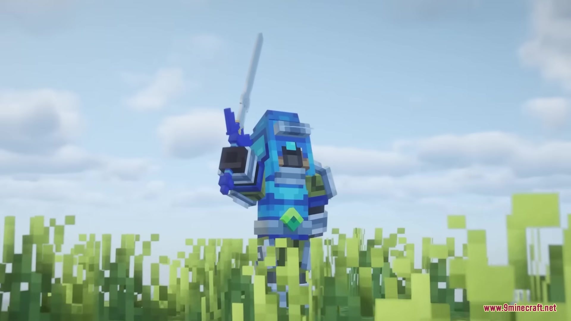 Hyrule Terrors Mod Screenshot 9 A player wearing Zora armor from Hyrule Terrors Mod holding the Master Sword