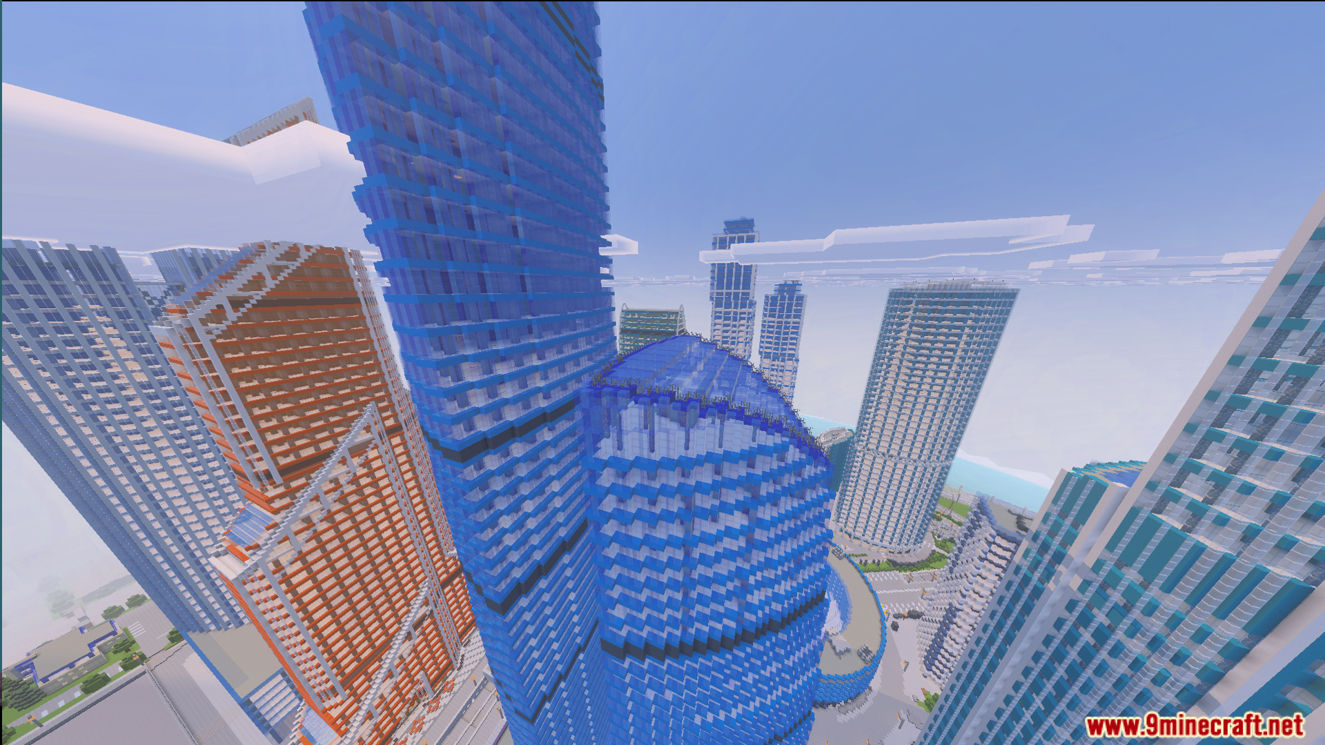 Immersion Moscow Map Screenshot 3 Aerial view of tall glass skyscrapers in the Immersion Moscow Map