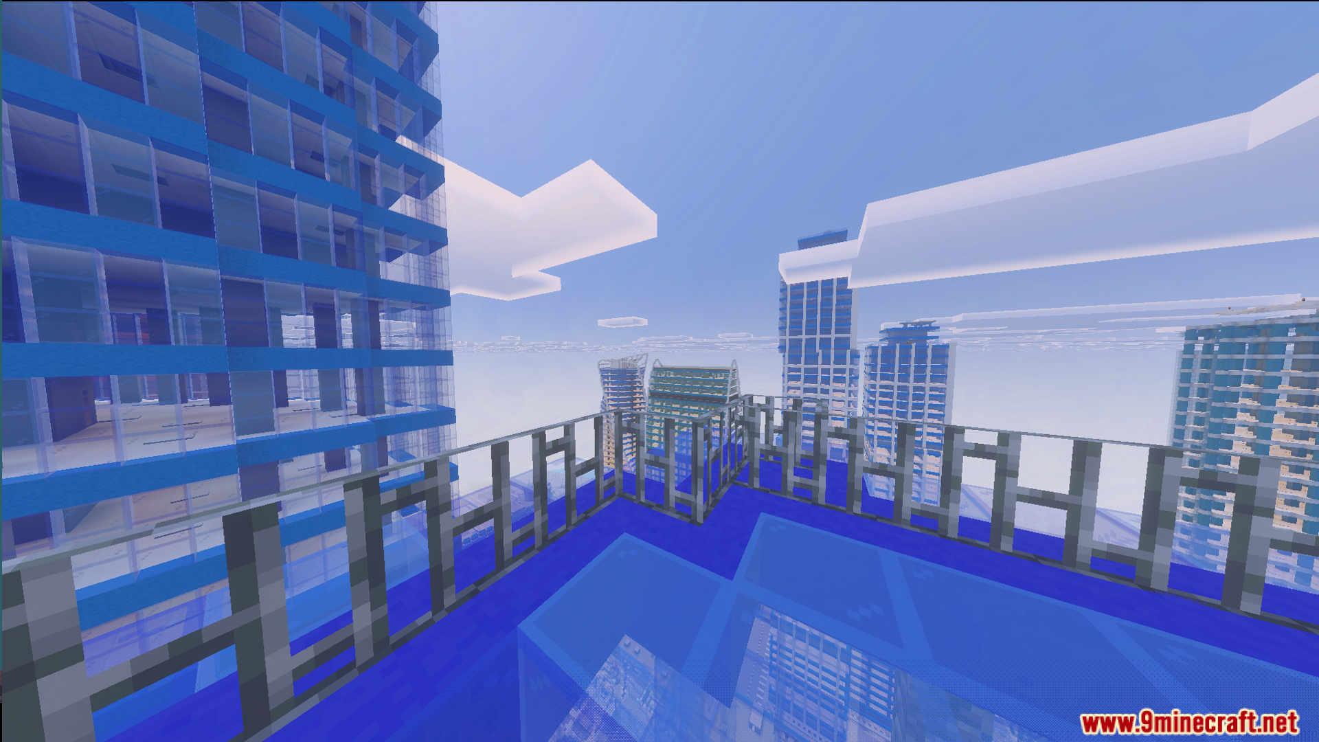 Immersion Moscow Map Screenshot 4 View from a high balcony with iron railings overlooking a large urban city
