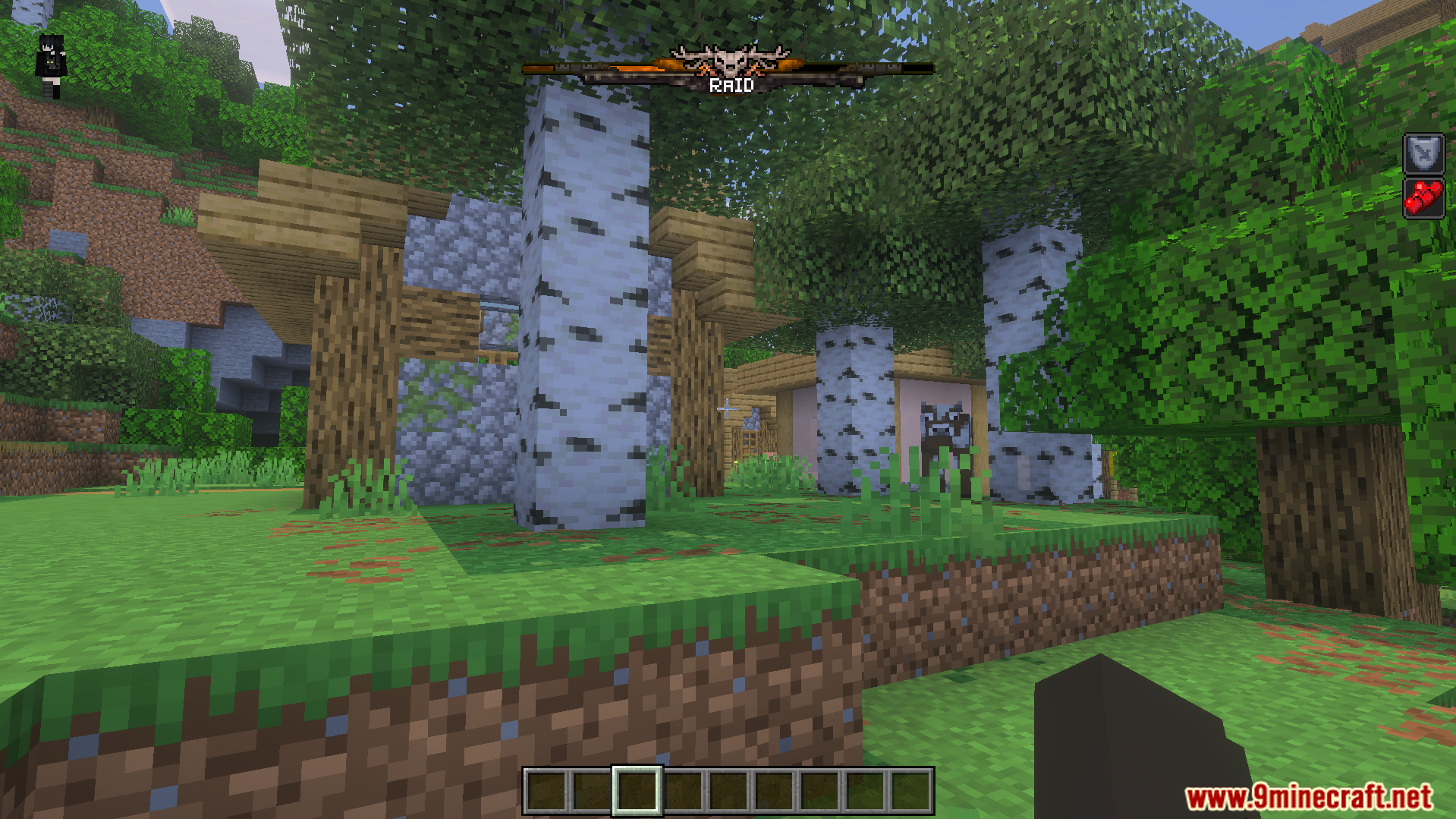 Improved BossBars Texture Pack adds a fantasy design to the Pillager Raid bar