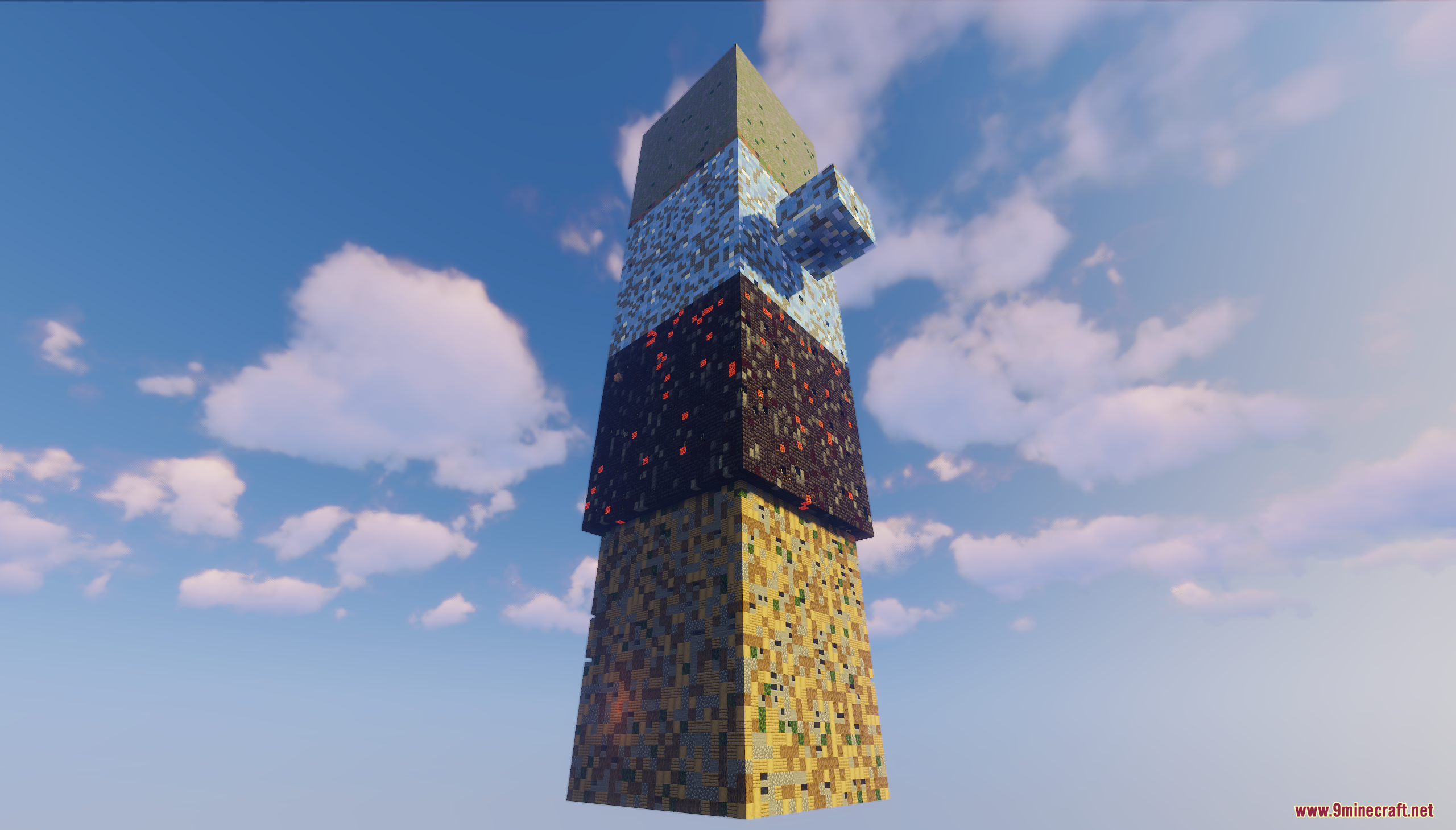 Infinite Tower Parkour Map Screenshot 1 The Infinite Tower Parkour Map features a massive vertical structure with different sections
