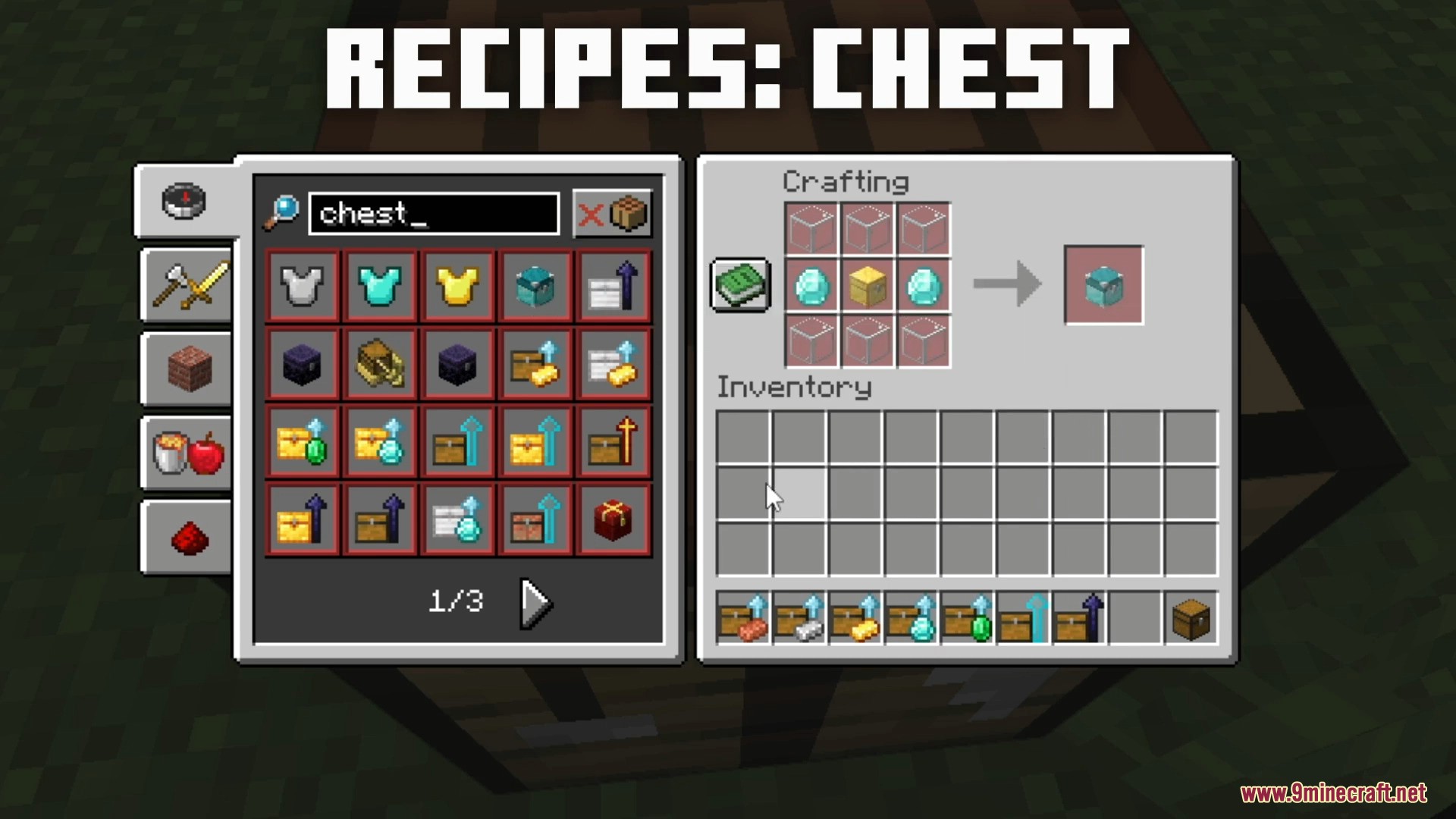 A compact base storage built from larger chests