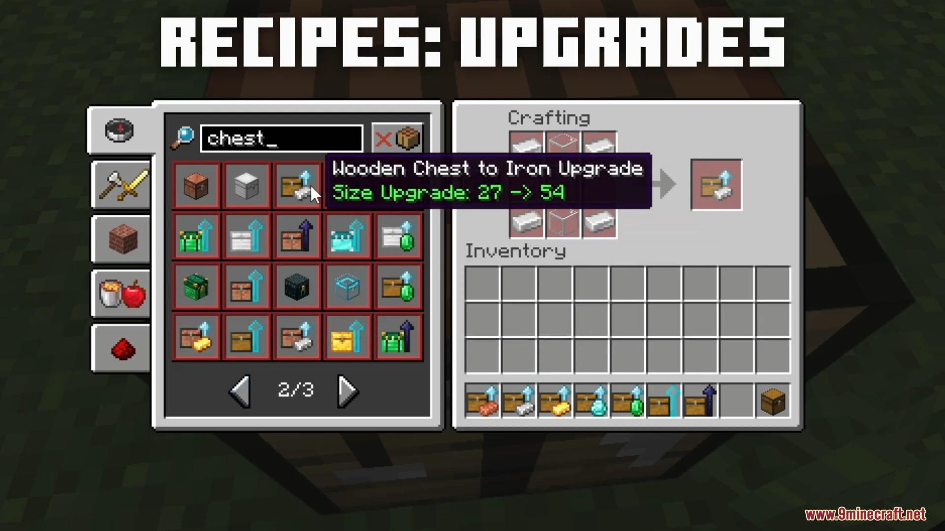 The crystal chest letting you preview items at a glance