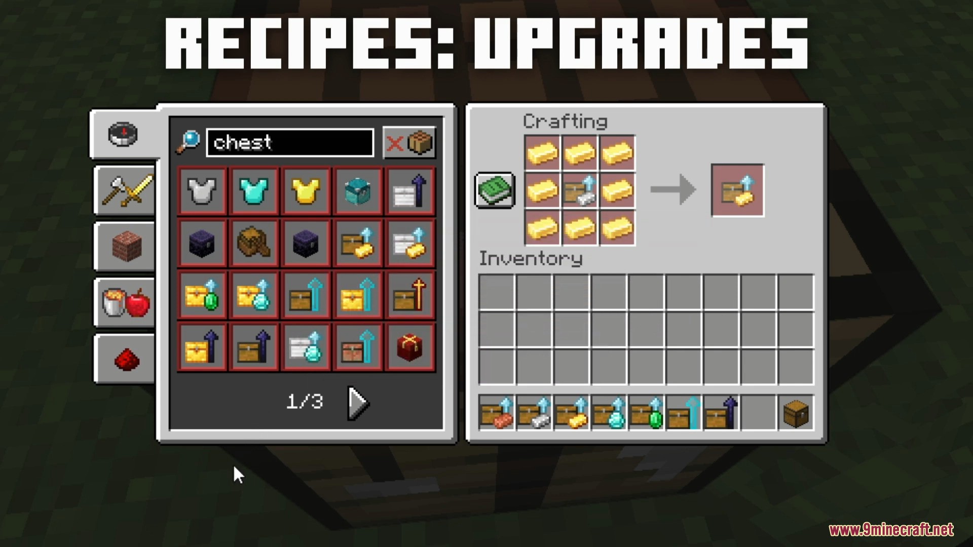 Trapped chest variants wired up for redstone contraptions