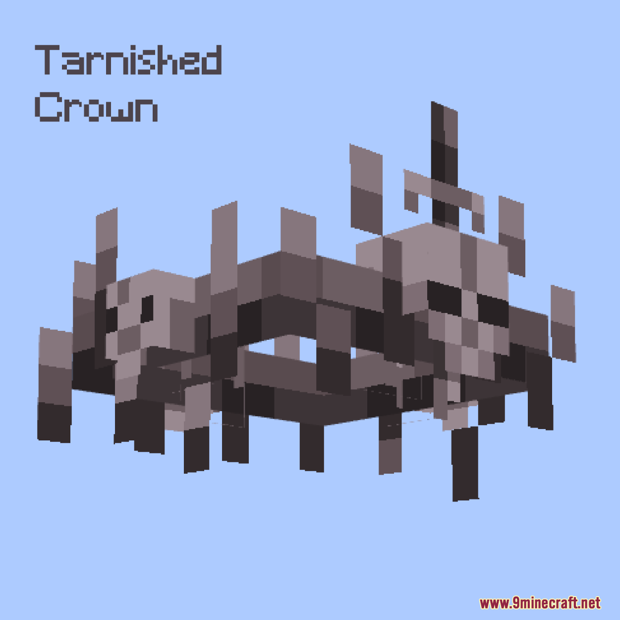 Iron's Spells 'n Spellbooks Armors Overhaul Resource Pack Screenshot 10 A detailed model of a spiked Tarnished Crown with small skull designs
